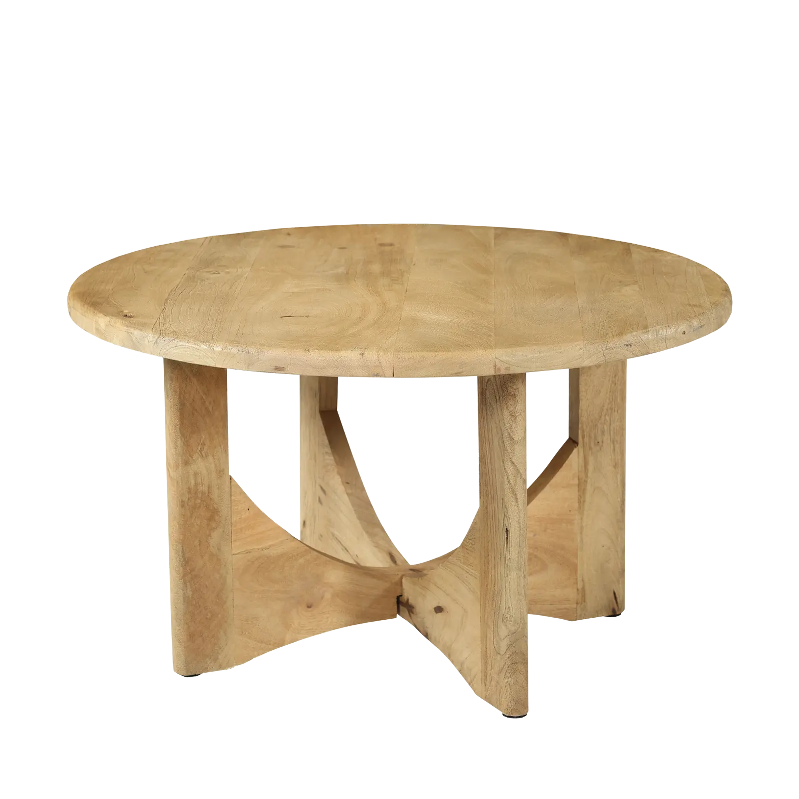 Salontafel set van 3 Bodino - rond 70/55/45 cm - Mangohout Loom Naturel