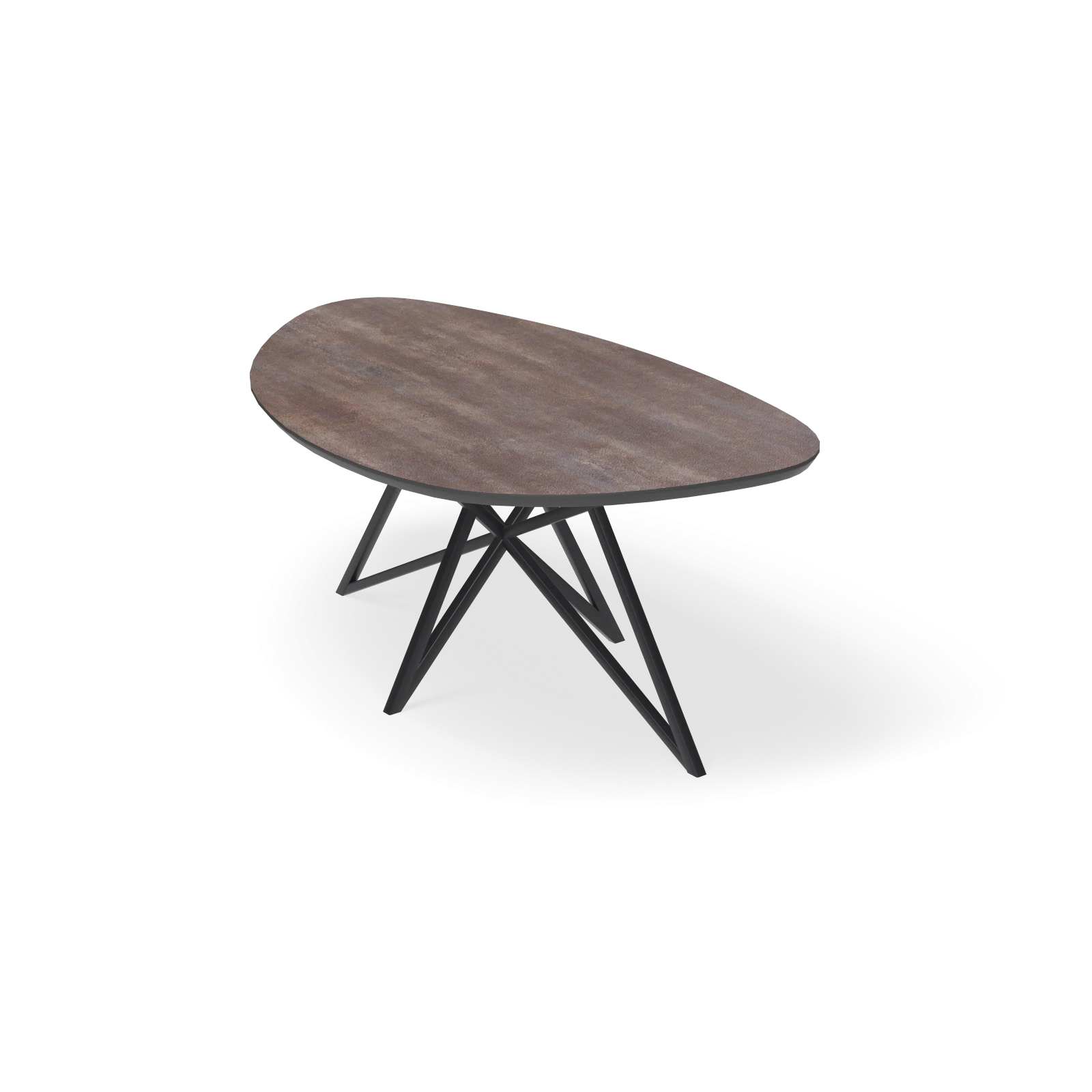 Eettafel Crosse - Kiezel HPL Oxidised (200x120cm)