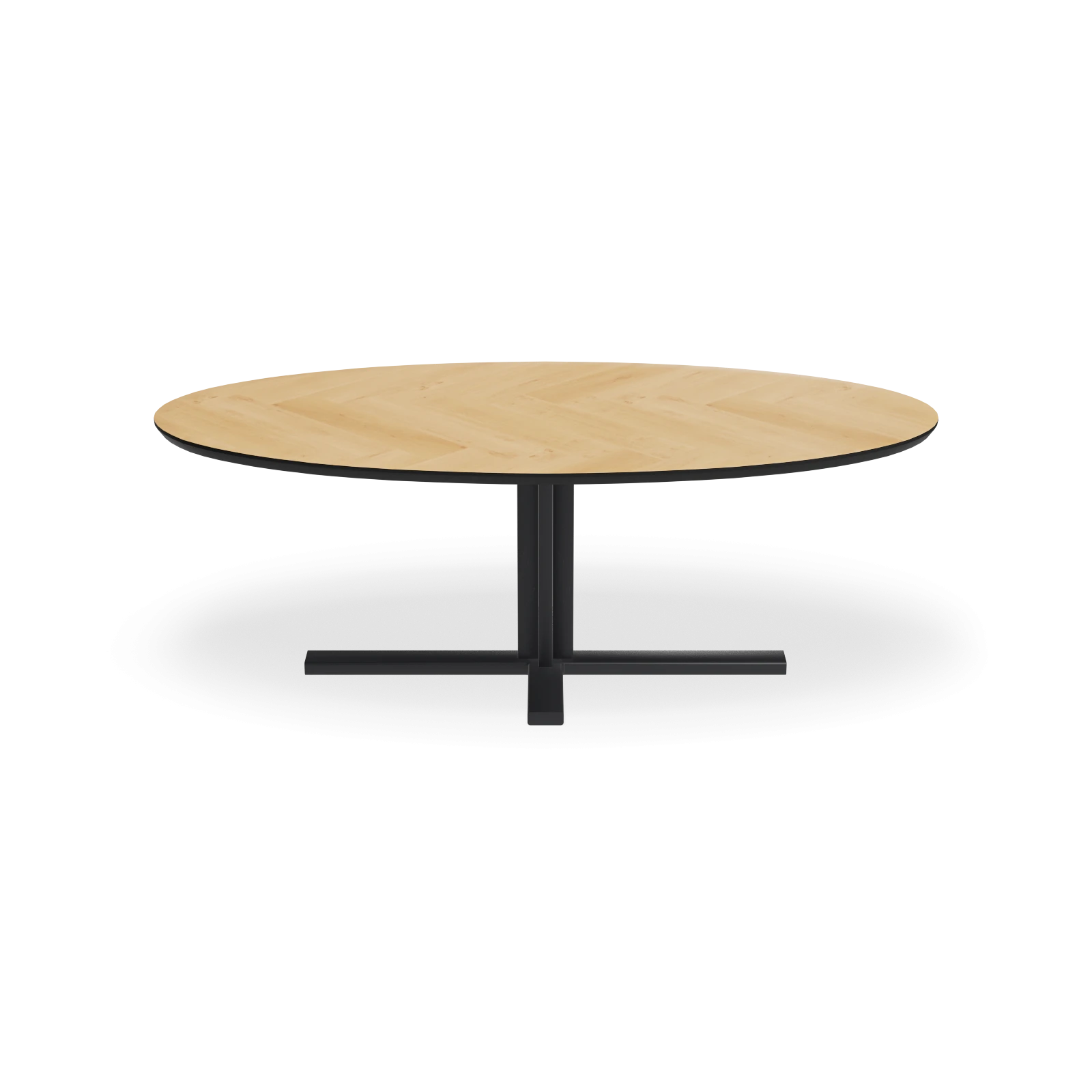 Eettafel Kolos - Ovaal Eiken Visgraat Nature White (220x110cm)