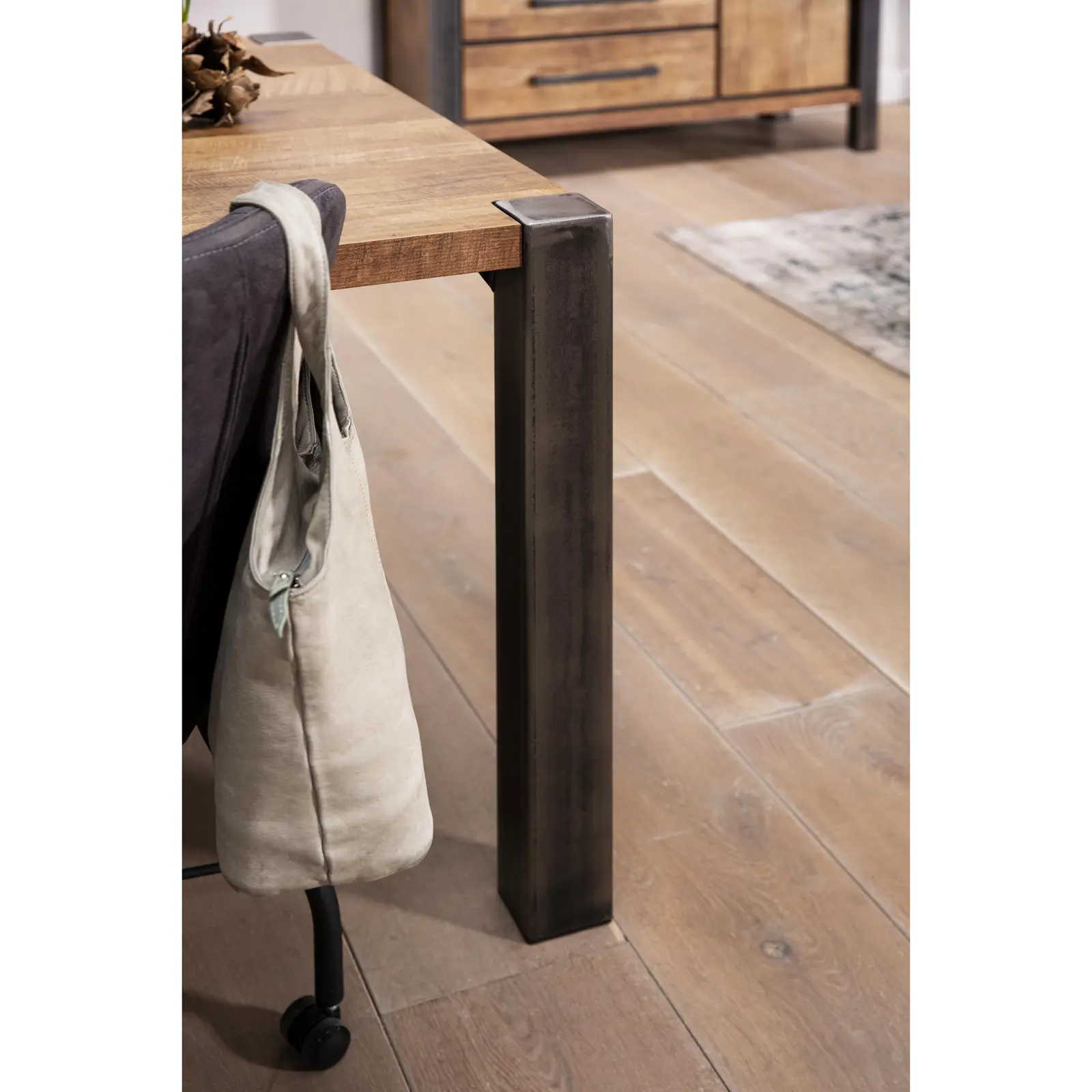Eettafel Kinga - rechthoekig 220x100 cm - Lamulux Old Teak