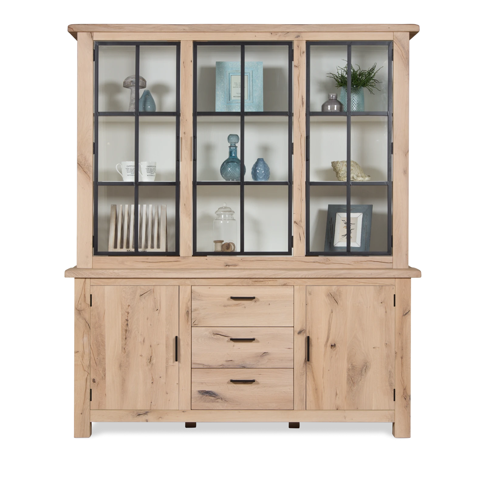 Buffetkast (3 deuren) Beaumont - Combi Nature White / RAL 9010
