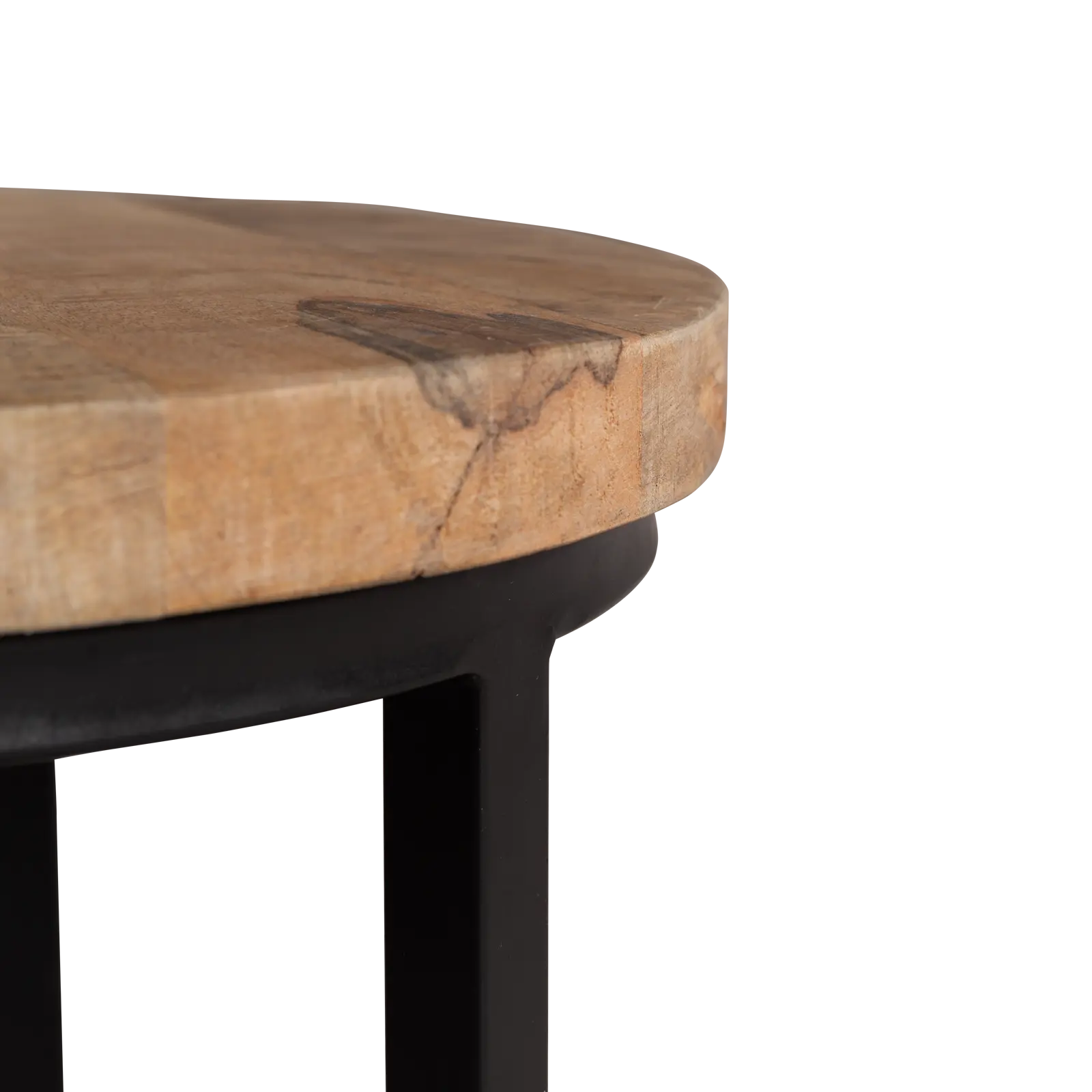 Salontafel set van 3 Jimmy - rond 70/50/35 cm - Mangohout Naturel - ACTIE
