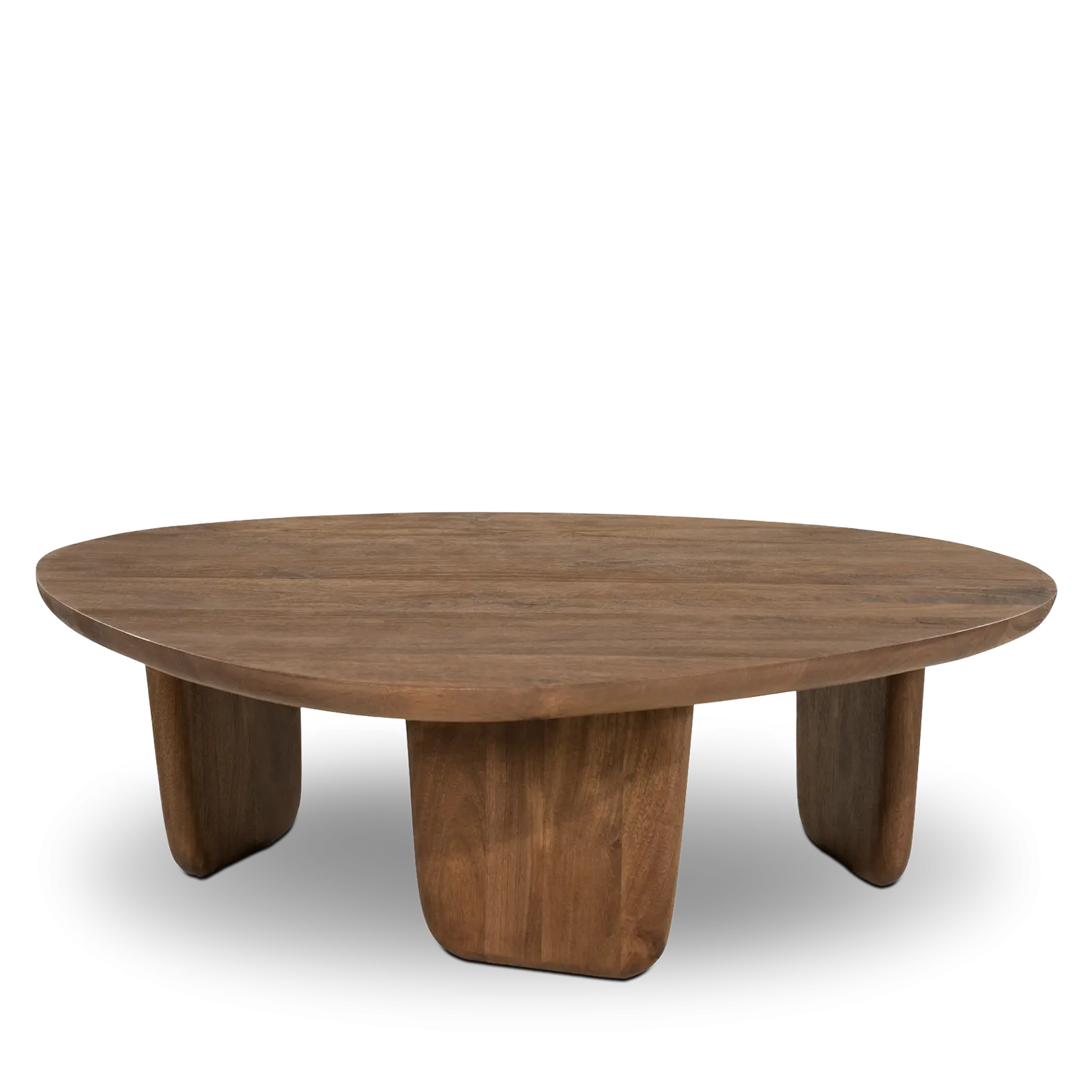 Salontafel Maud - organische vorm 100x85 cm - Mangohout Lichtbruin