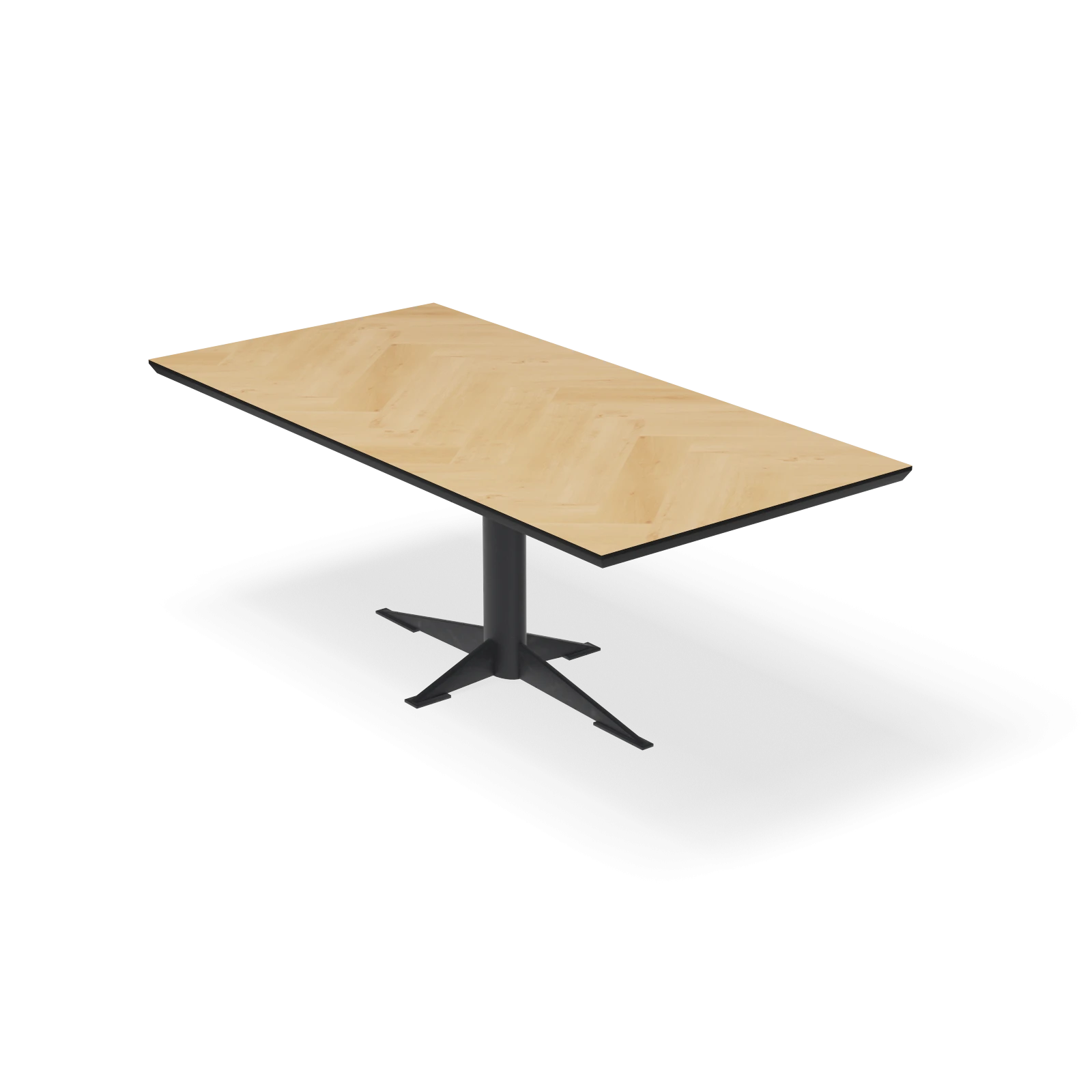 Eettafel Westfield - Rechthoek Eiken Visgraat Nature White (200x100cm)