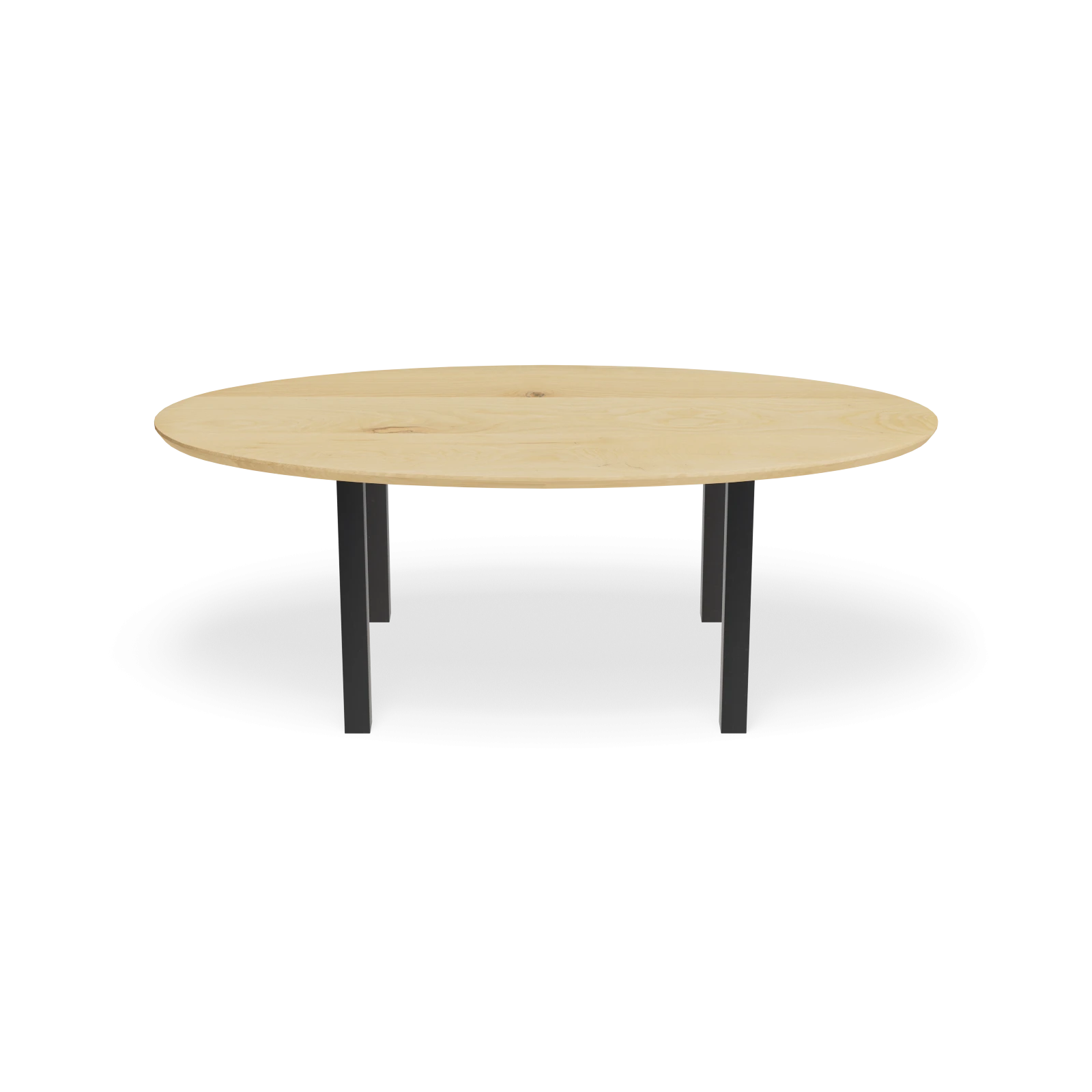 Eettafel Rechte Poot (90cm) - Ovaal Eiken Nature White (220x110cm)