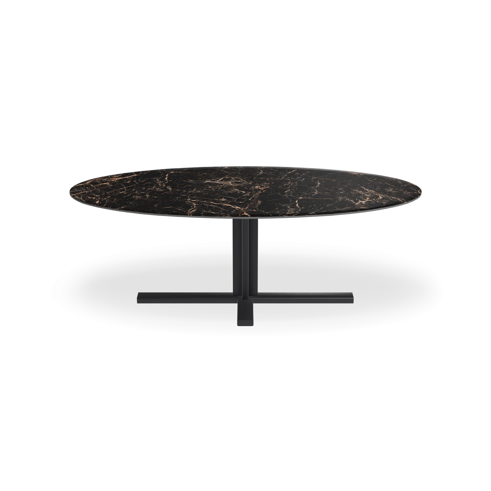Eettafel Kolos - Ovaal Keramiek Saint Laurent Satin (220x110cm)