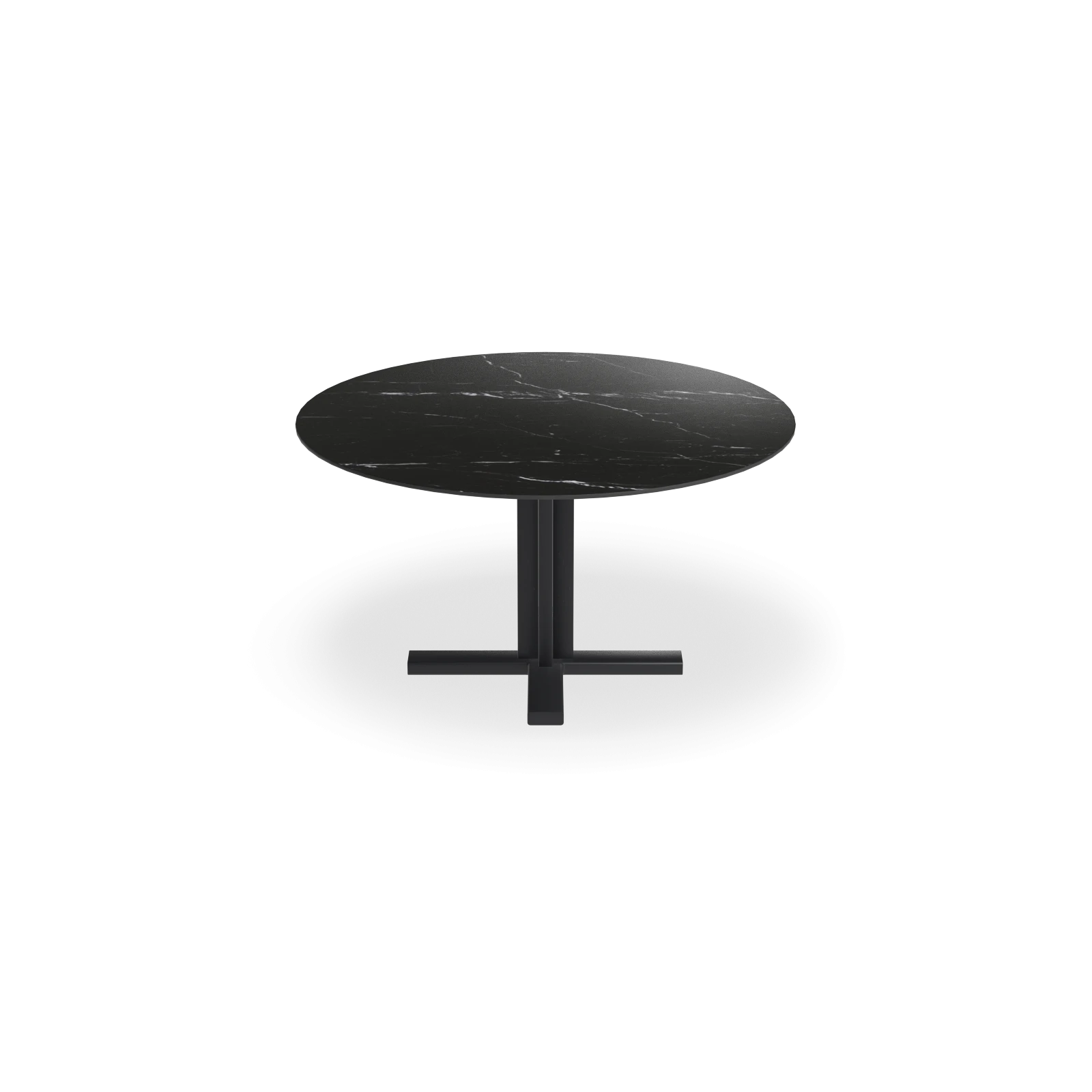 Eettafel Kolos - Rond Keramiek Elegant Black Satin (140cm)