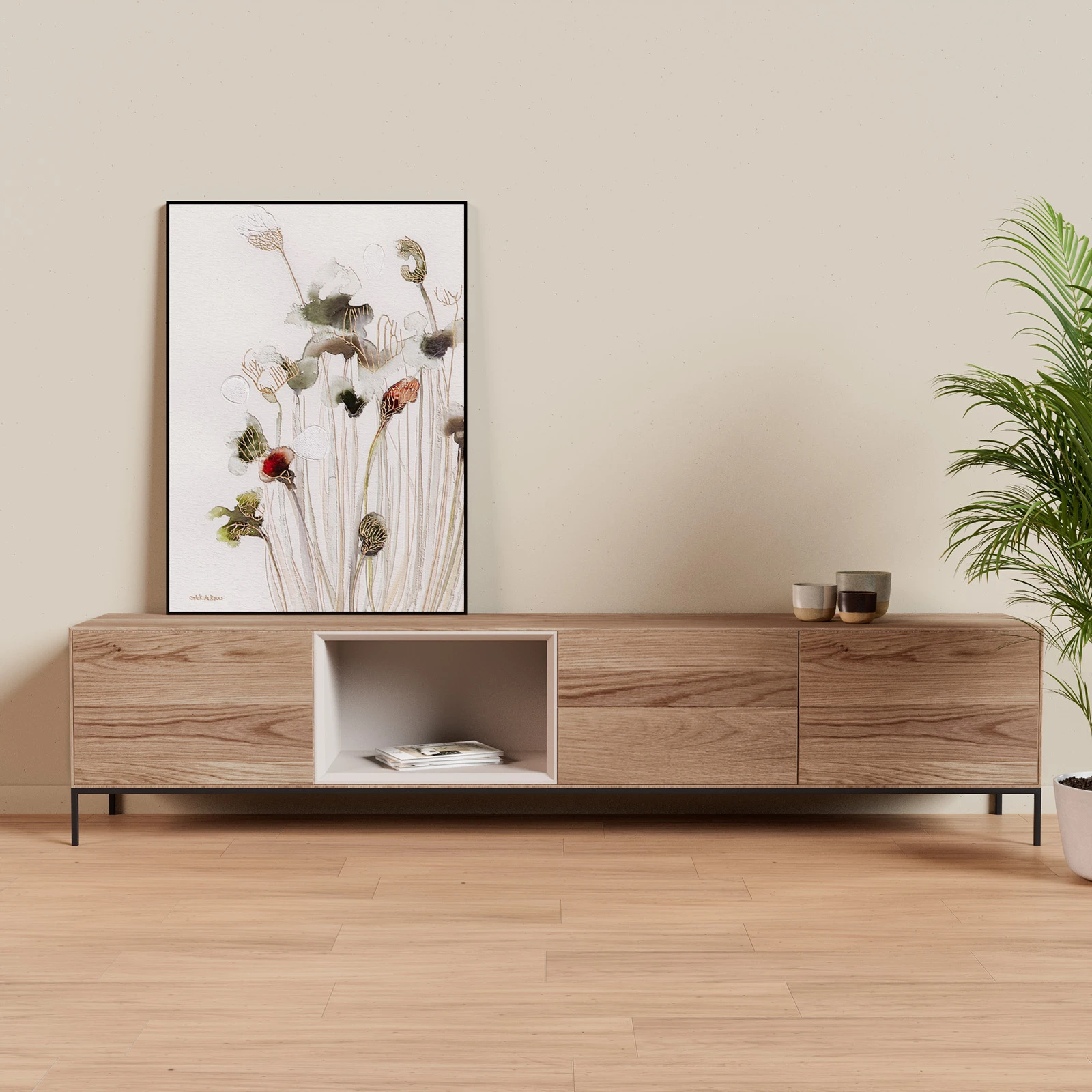 TV Meubel Kiezel 240cm Poot
