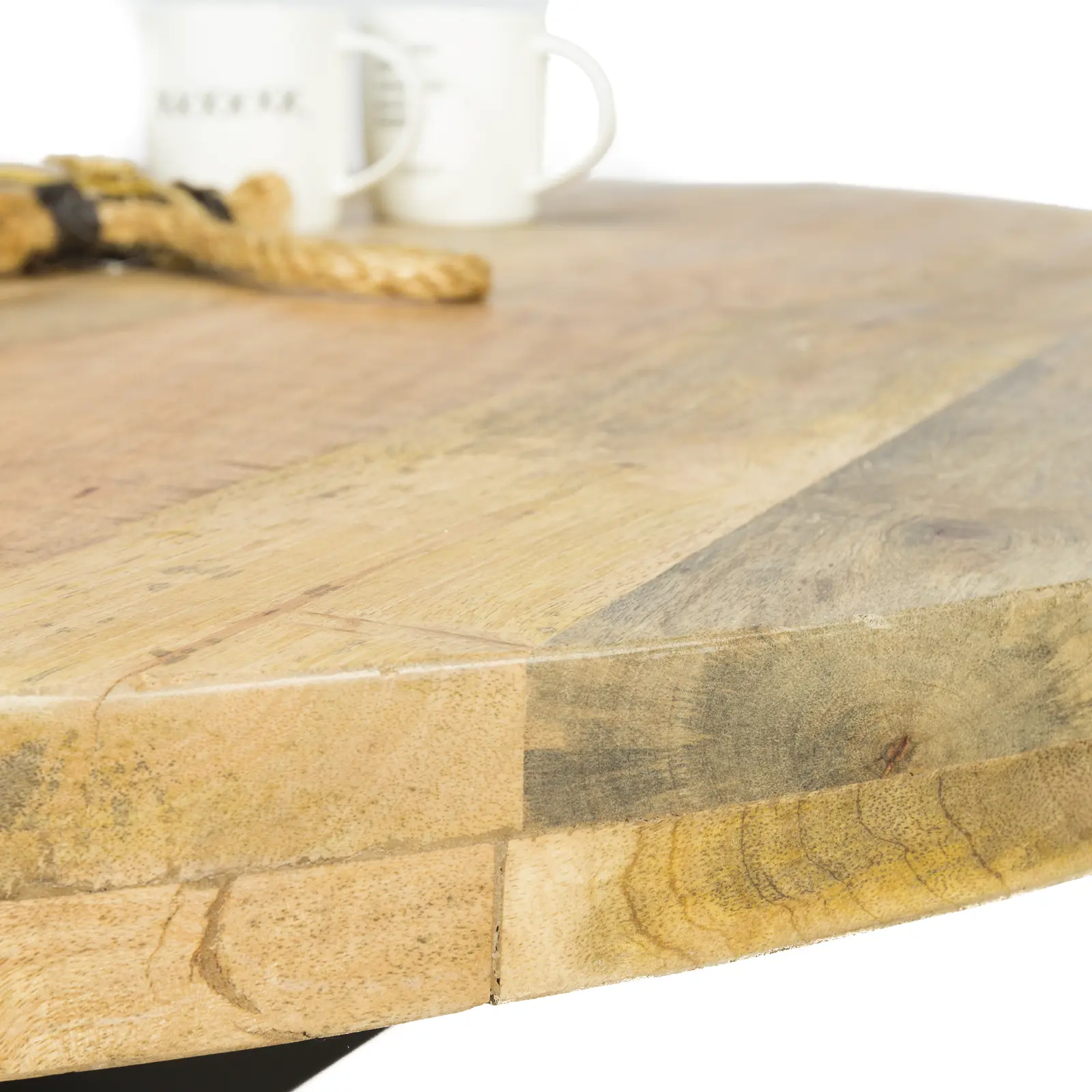 Eettafel Yucca - rond 120 cm - Mangohout Naturel - sale