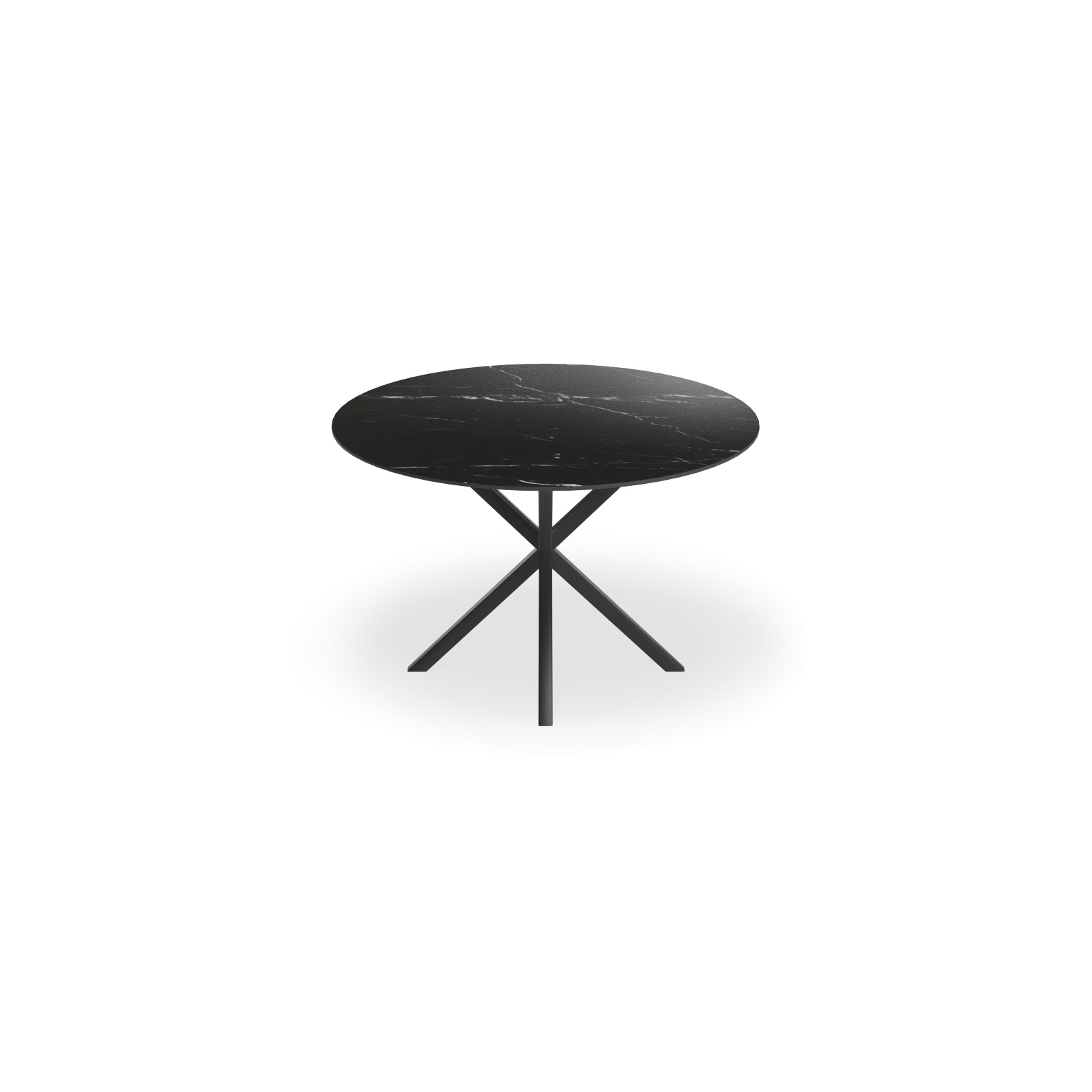 Eettafel North - Rond Keramiek Elegant Black Satin (120cm)
