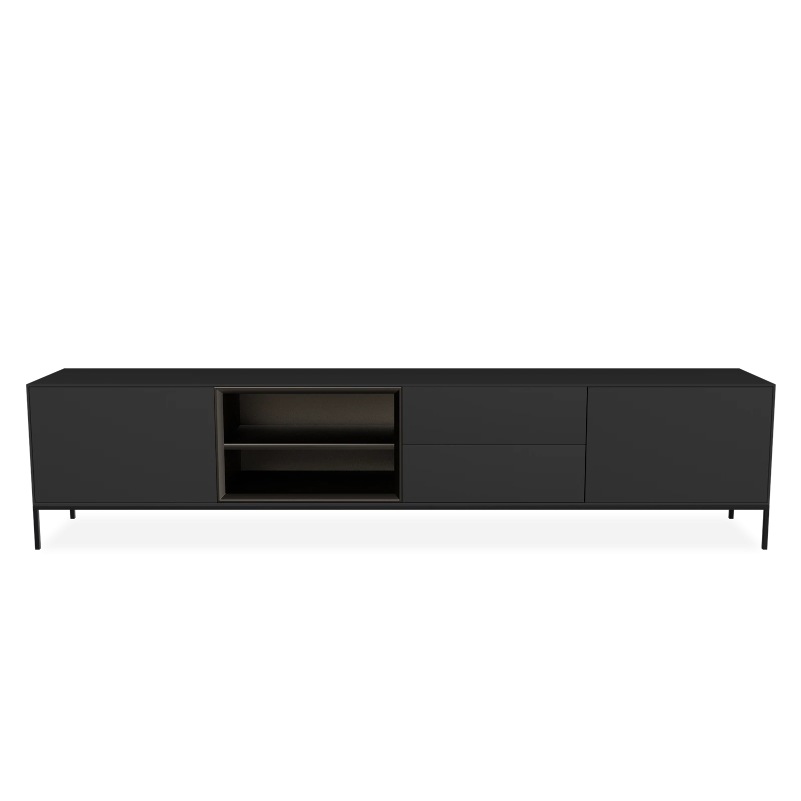 TV Meubel Black 240cm Poot