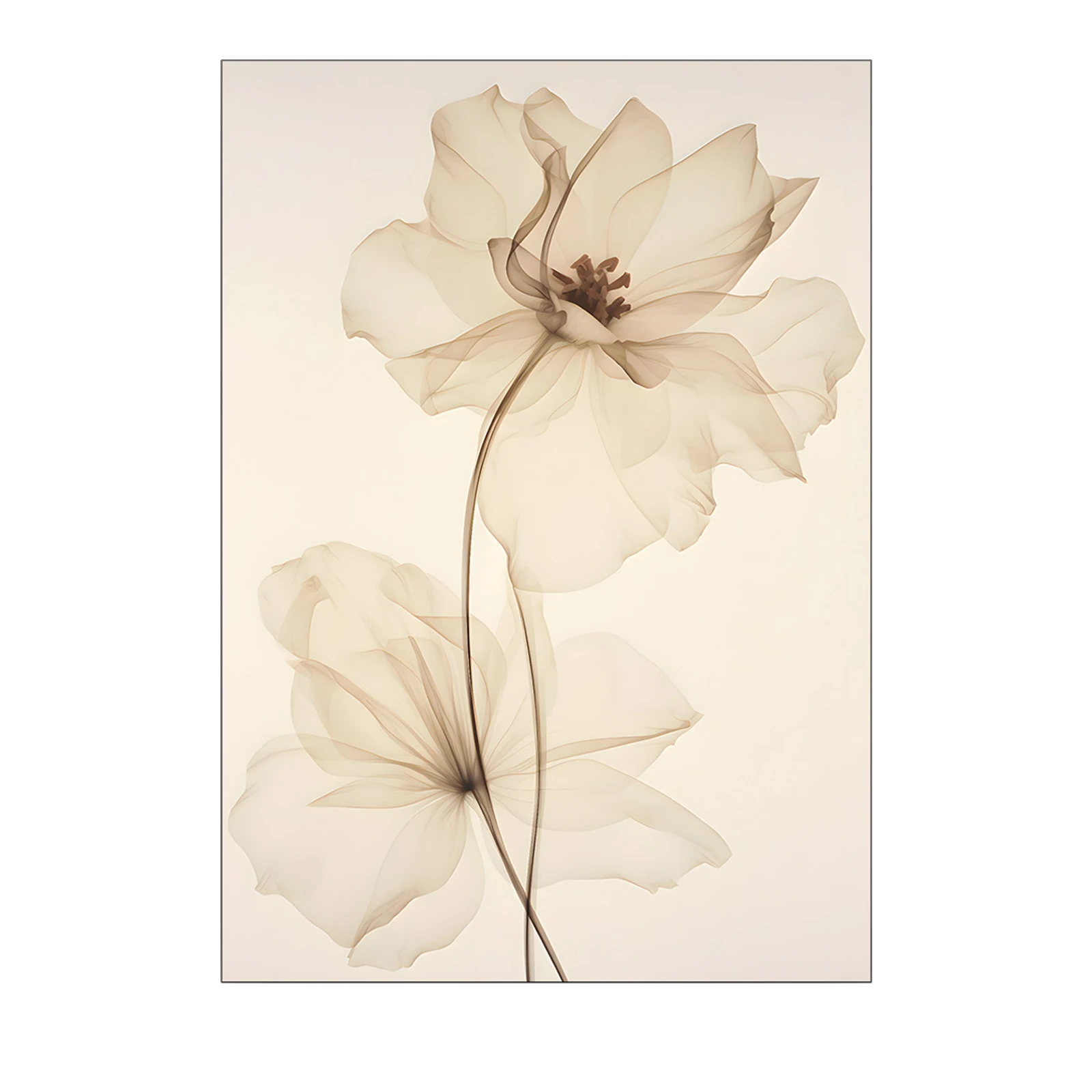 Wanddecoratie 190x145 White Flowers (large)
