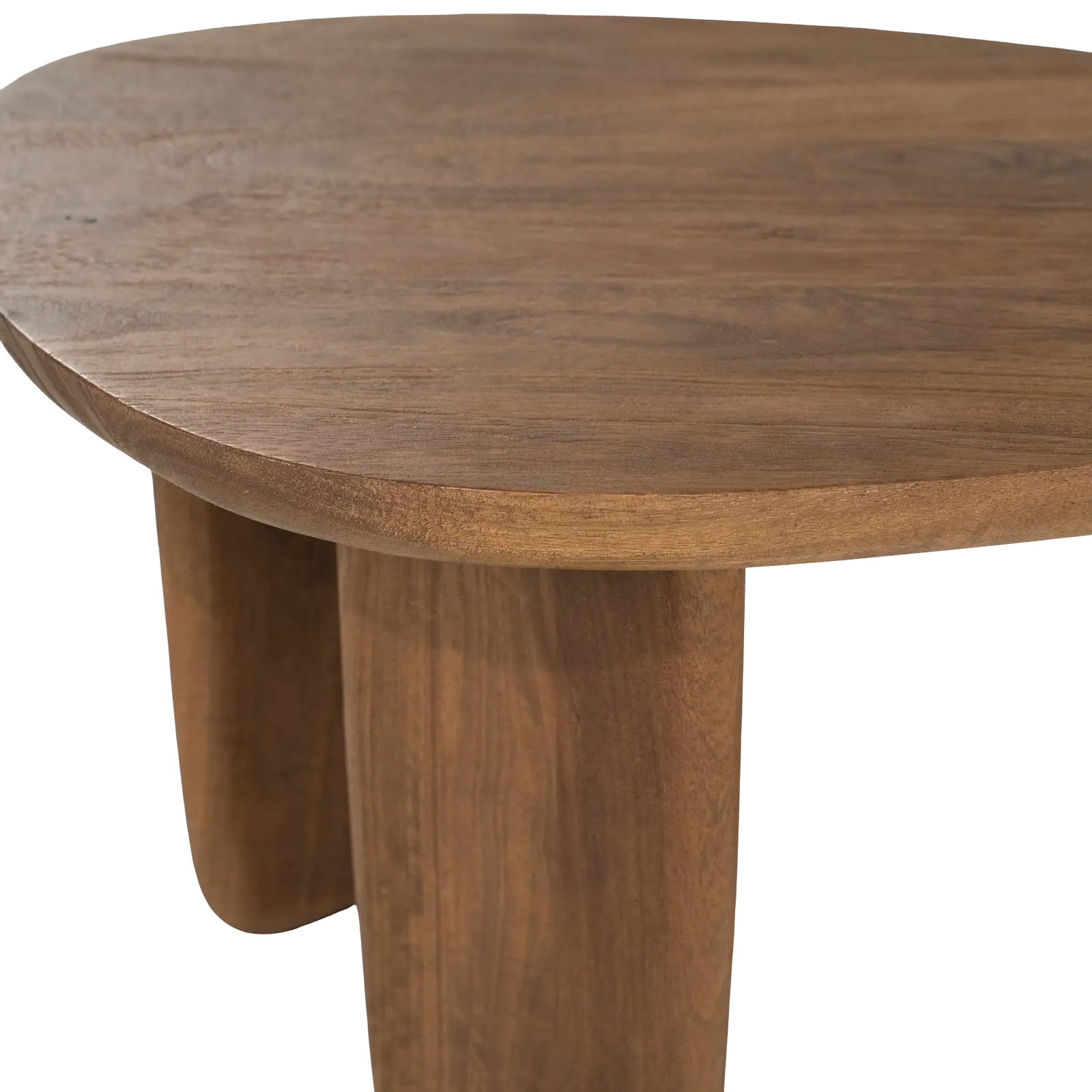 Salontafel Maud - organische vorm 65x57 cm - Mangohout Lichtbruin