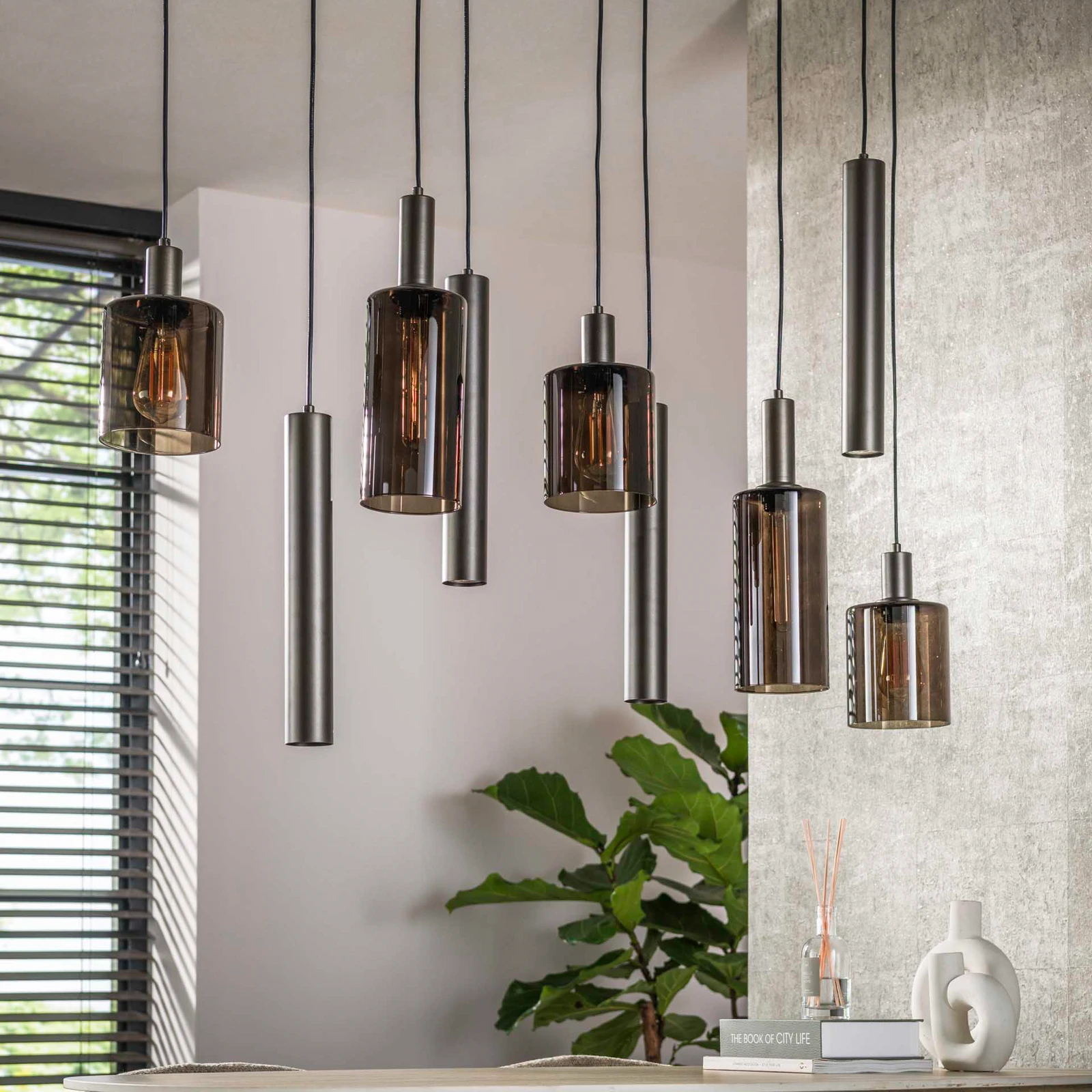 Hanglamp Sepiora (5+4 lichts) - Sienna Bruin