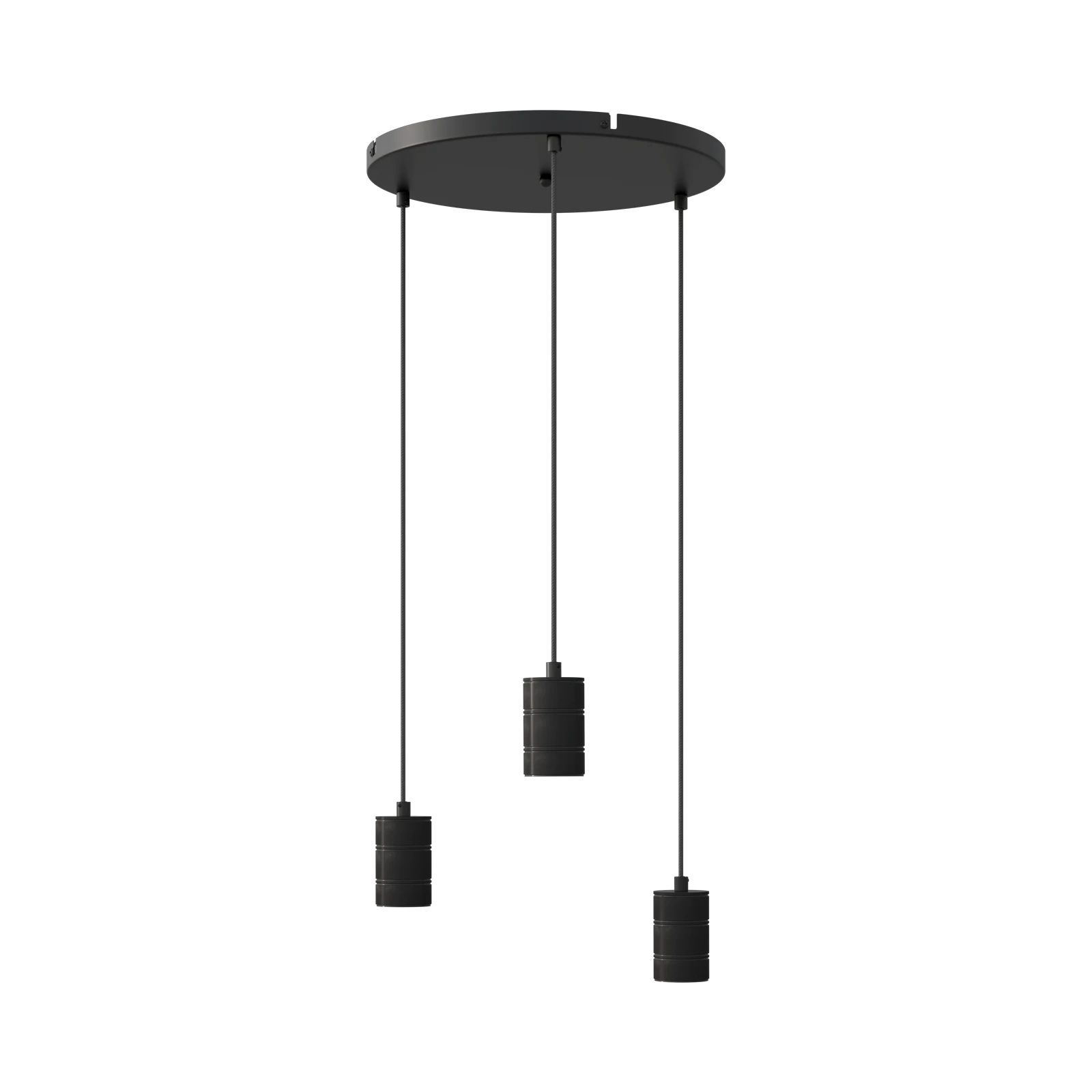 Ophangsysteem (rond - 3 lichts) Retro Pendant E27