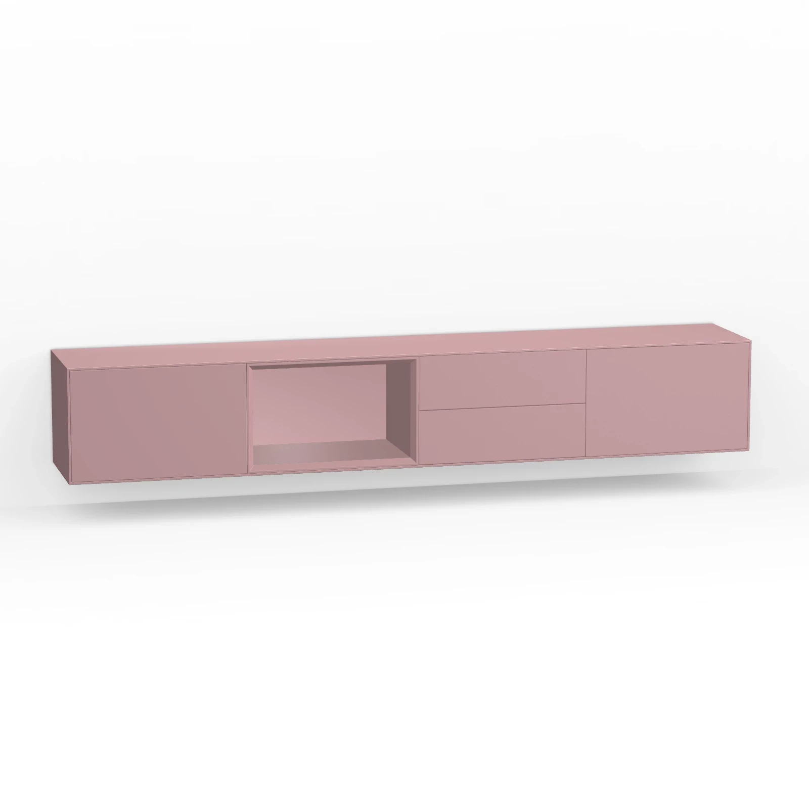 TV Meubel Retro Pink 240cm Zwevend
