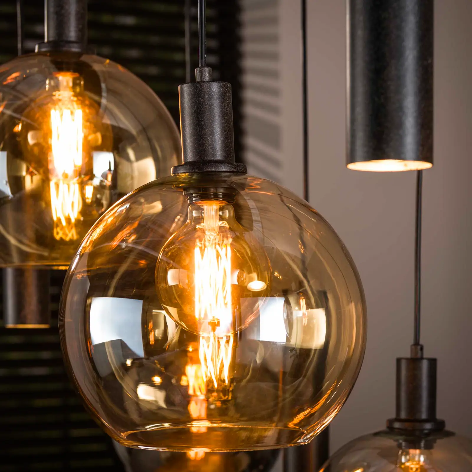 Hanglamp Sfera - 130 cm - Tricolore 5 + 4 lichts - Artic Zwart 