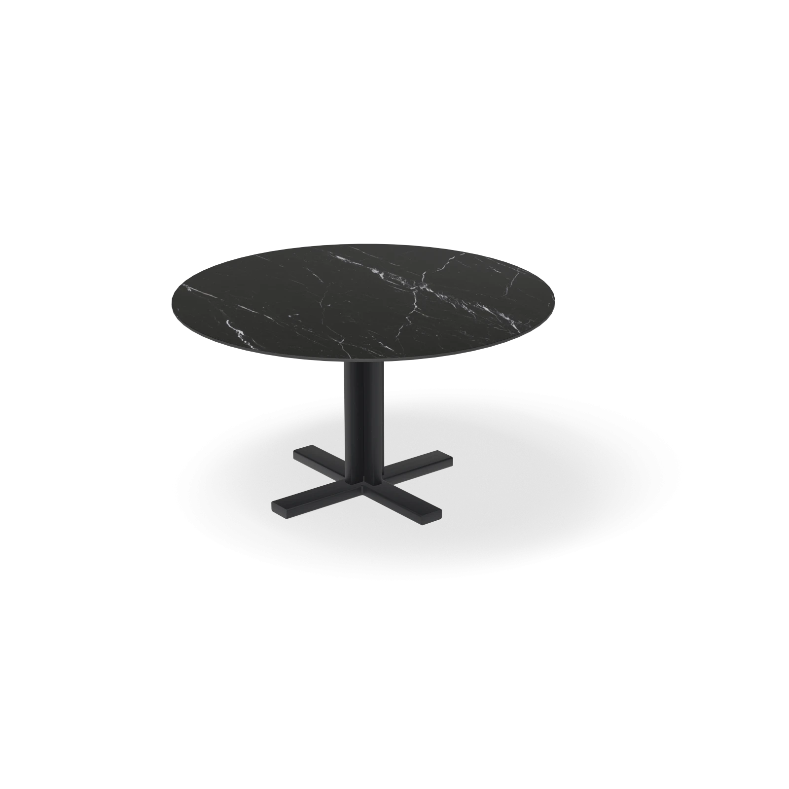 Eettafel Kolos - Rond Keramiek Elegant Black Satin (140cm)
