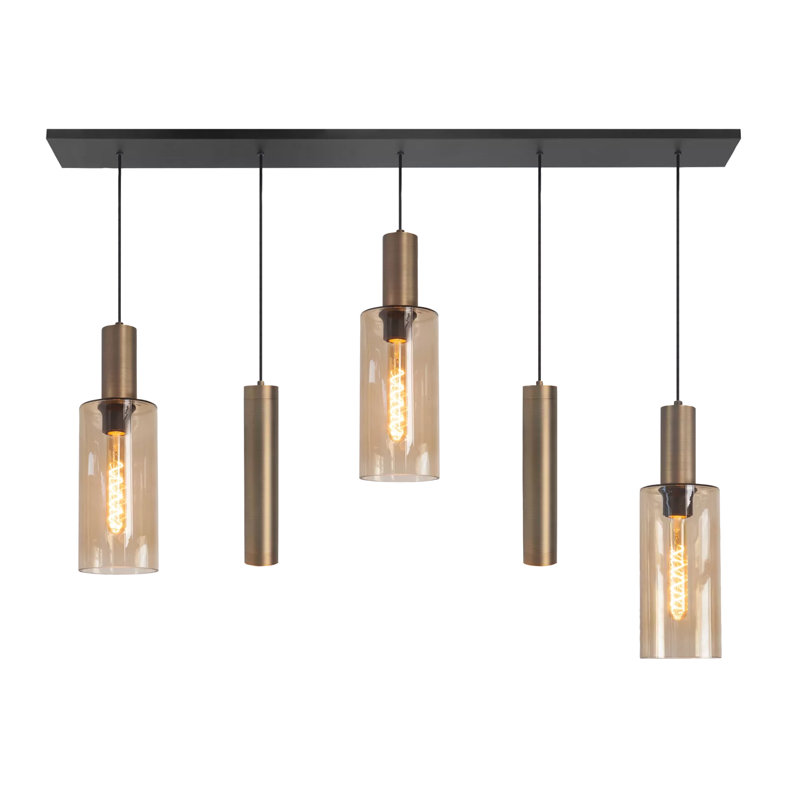 Hanglamp (5 lichts) Perugia - Bronze/Brown