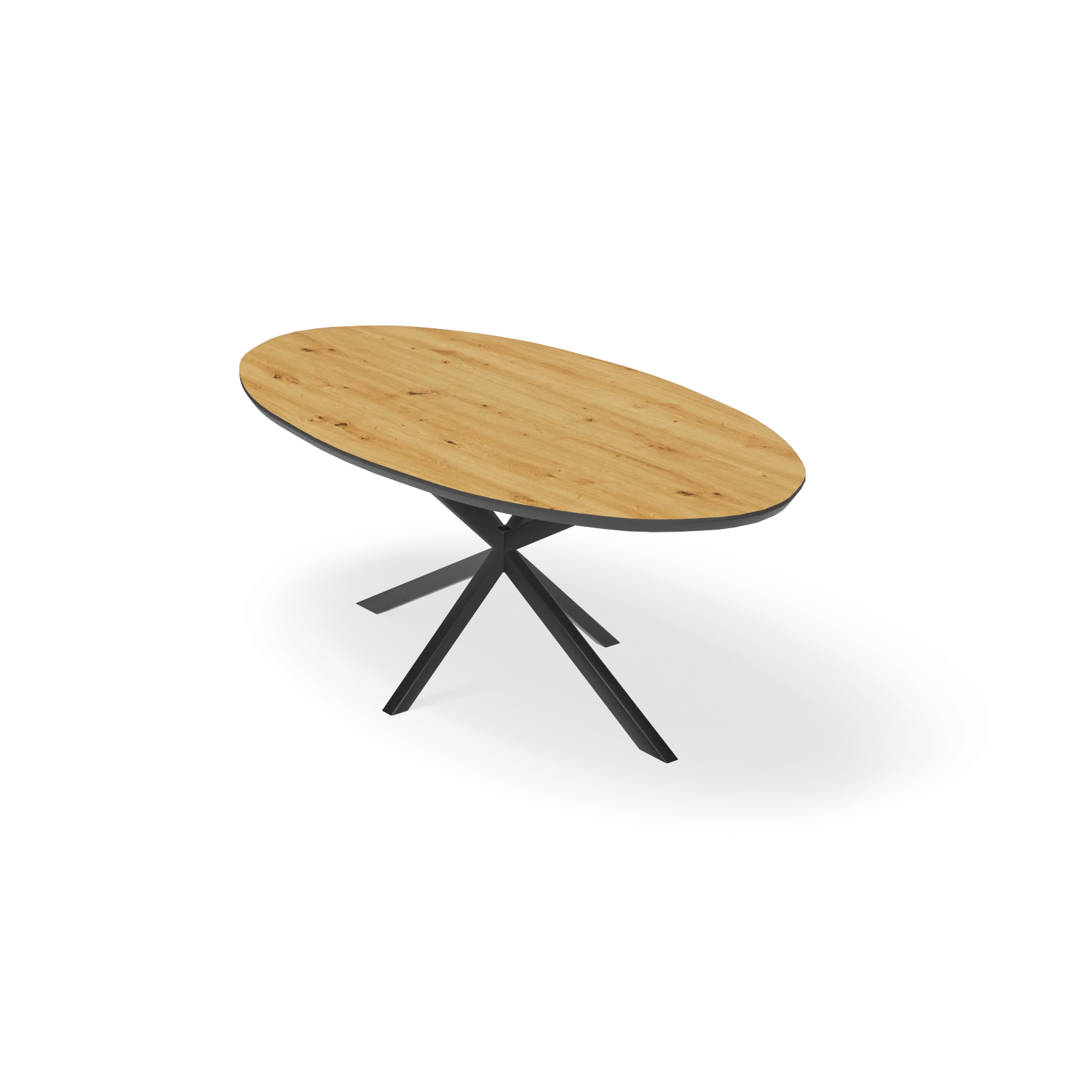 Eettafel North - Ovaal HPL Houtlook Naturel (200x105cm)