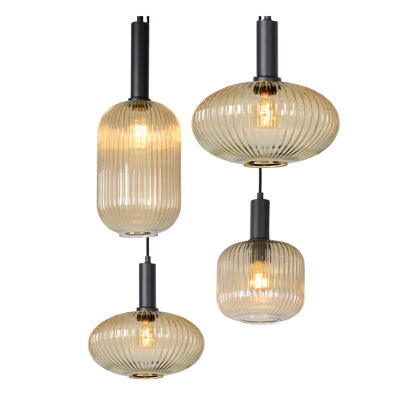 Hanglamp (7 lichts) Maloto - Amber