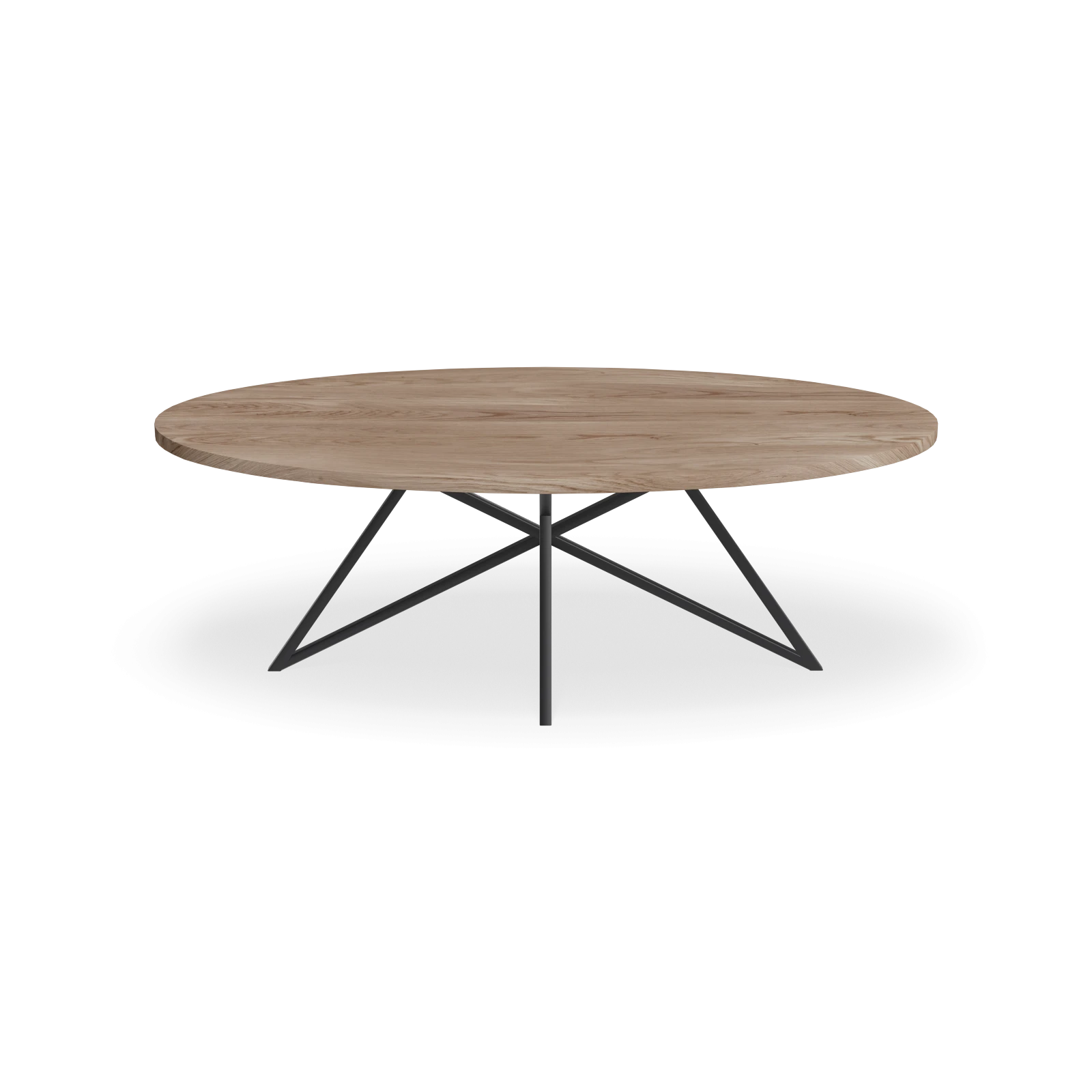 Eettafel Crosse - Ovaal Eiken Kiezel (220x110cm)