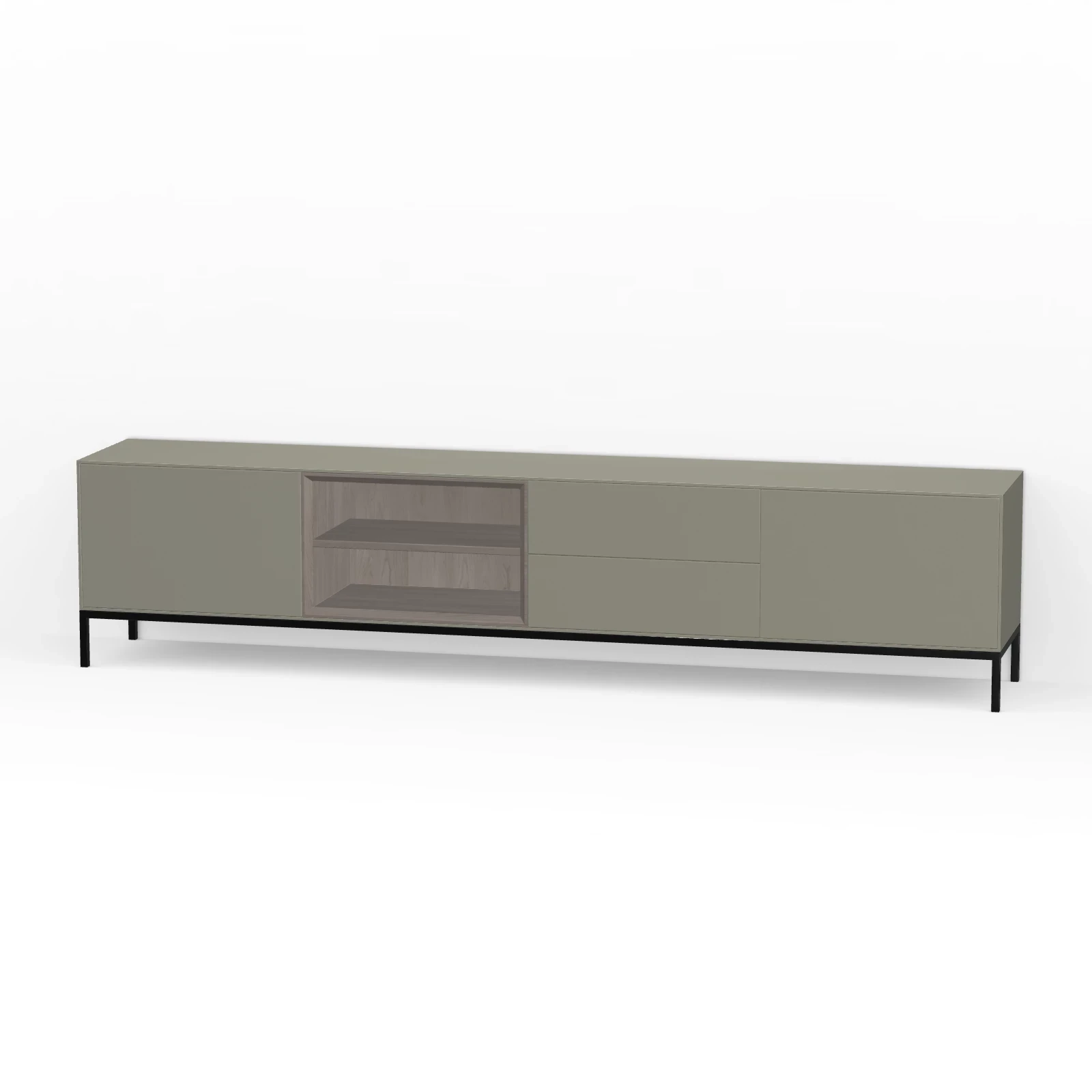 TV Meubel Moss Grey 240cm Poot