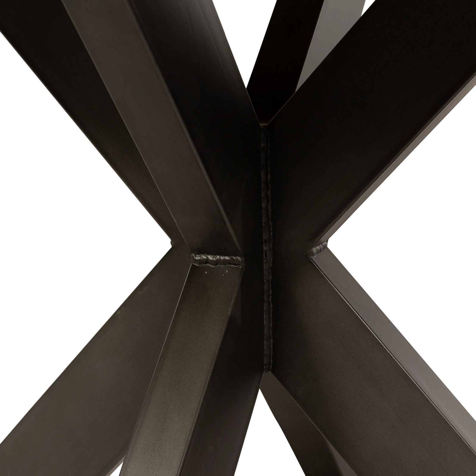 Eettafel (rond 120cm - poot 10x5cm) Steelwood - Seasoned Brown