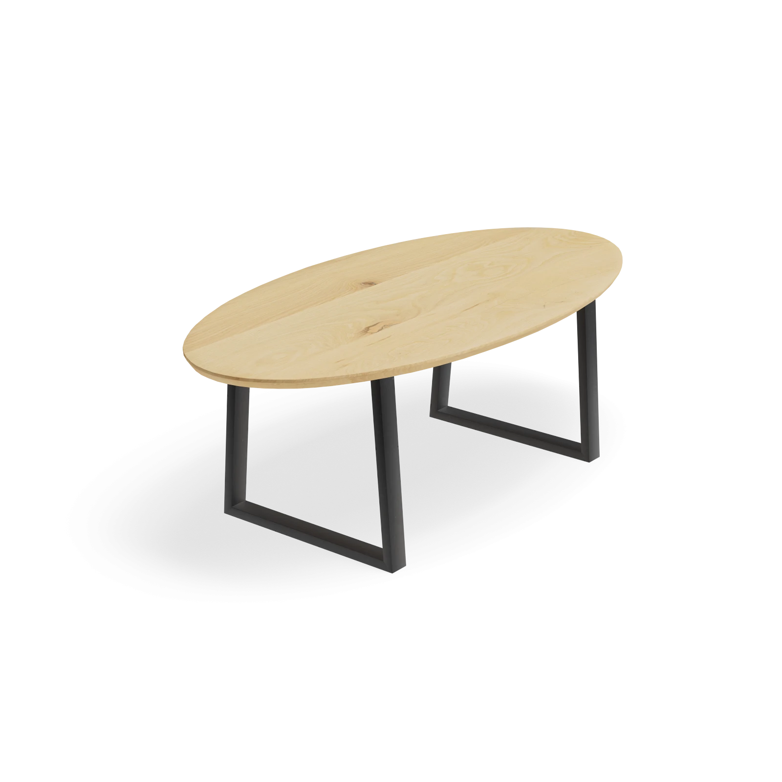 Eettafel U Poot(8x4cm) - Ovaal Eiken Nature White (220x110cm)