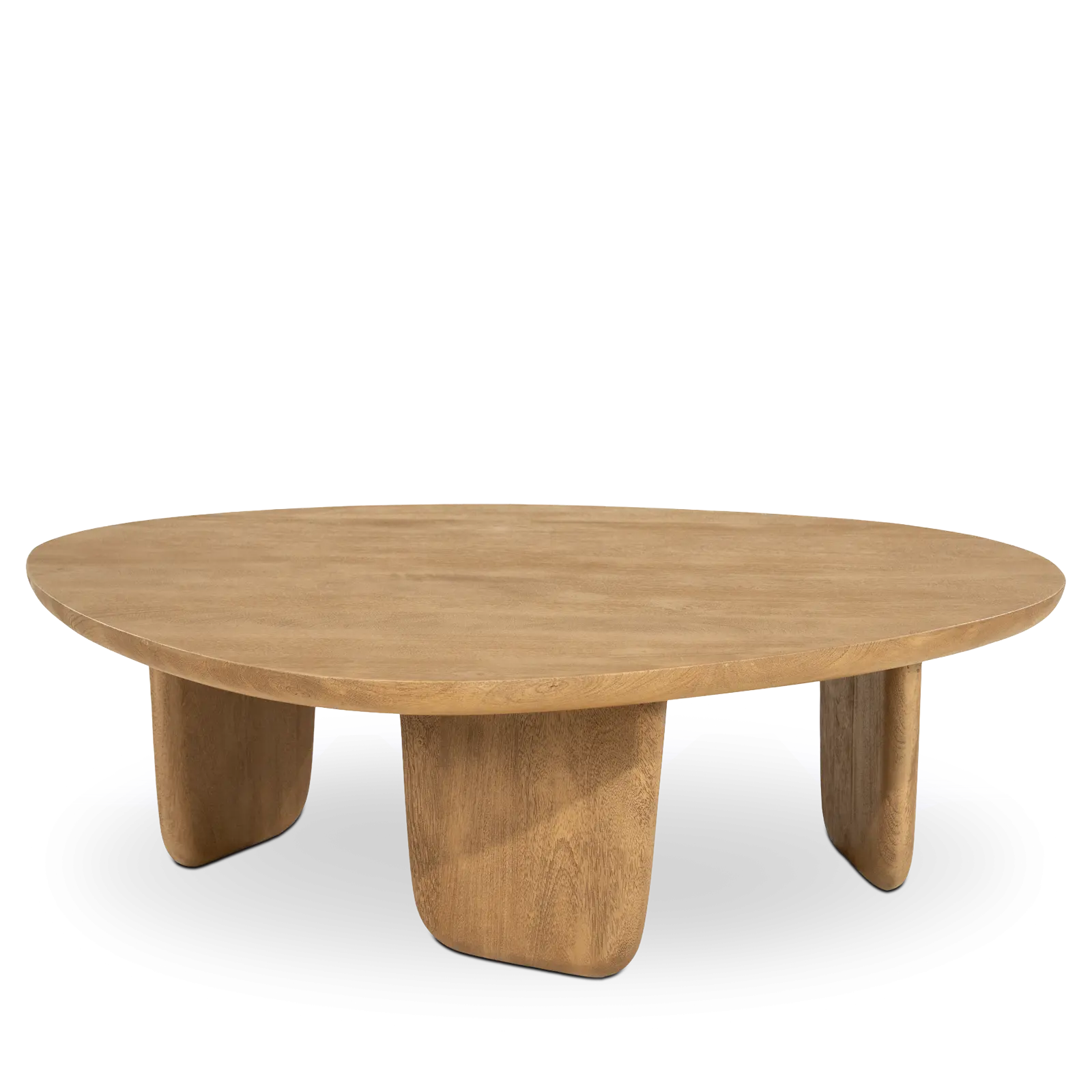 Salontafel Maud - organische vorm 100x85 cm - Mangohout Naturel
