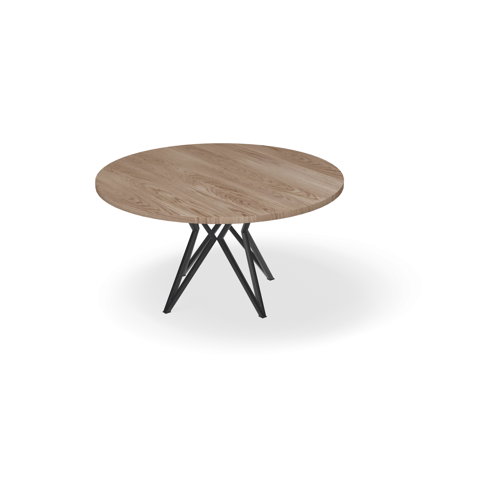 Eettafel Crosse - Rond Eiken Kiezel (150cm)