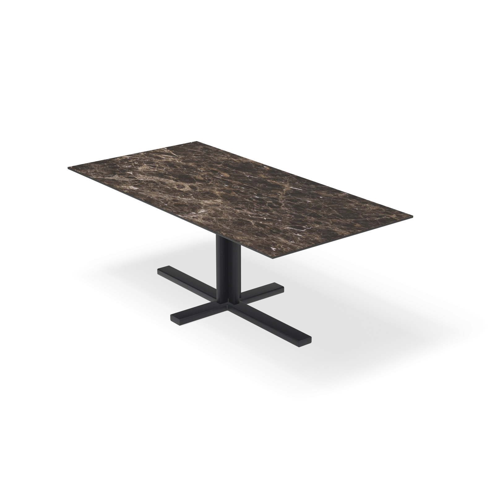 Eettafel Kolos - Rechthoek Keramiek Emprador Dark Satin (200x100cm)