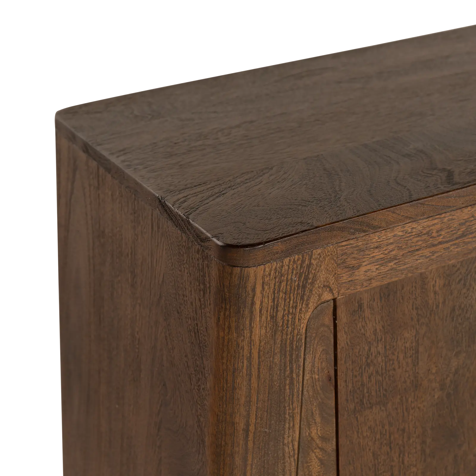 TV meubel Latara - 160 cm - Mangohout Cacao Bruin - 2 deuren, 2 vakken