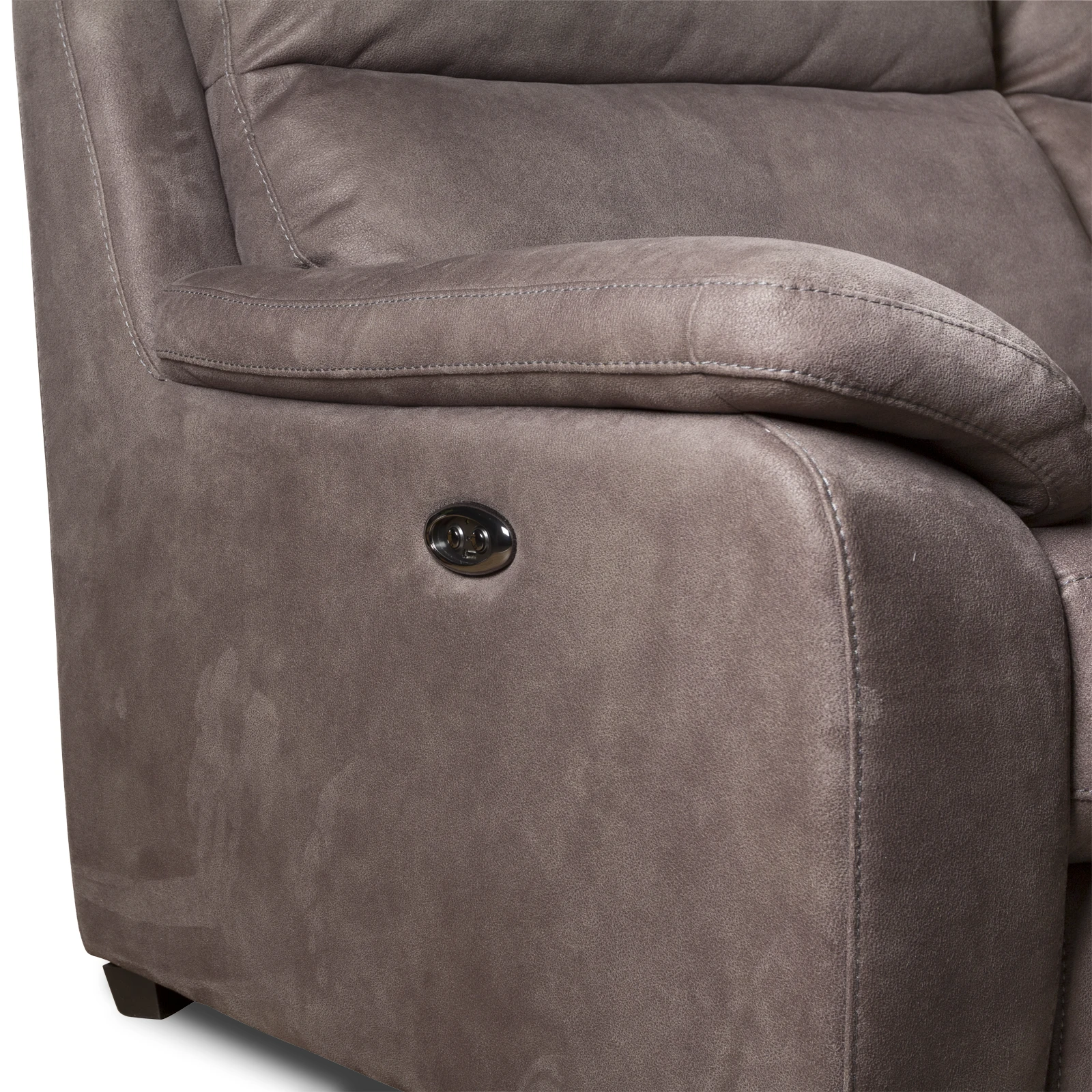 2,5 zitsbank (eendelig - 2 relaxfuncties met USB) Lucius Select - Billy Joe Grey