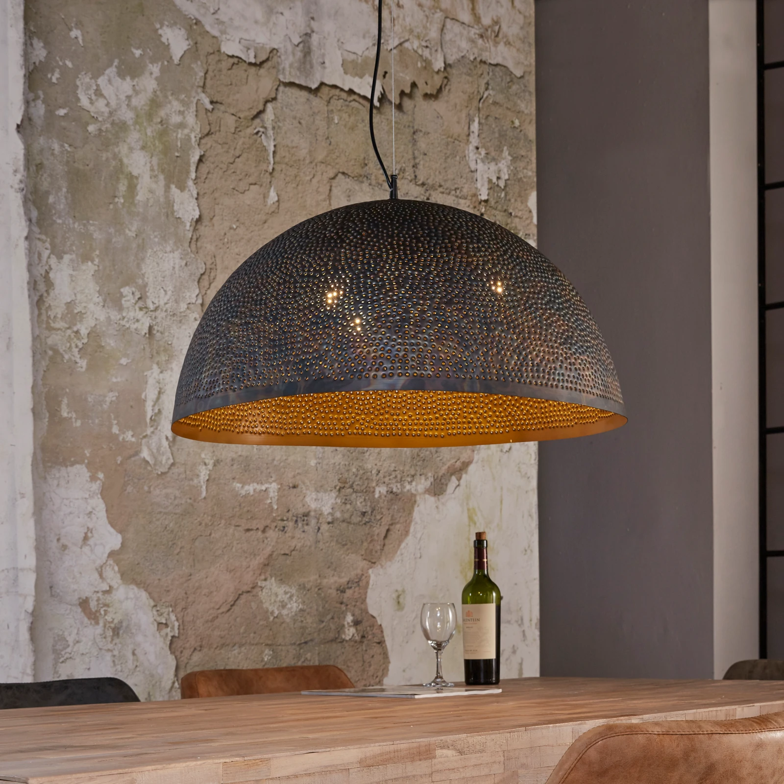 Hanglamp Punch (70cm) - Zwartbruin