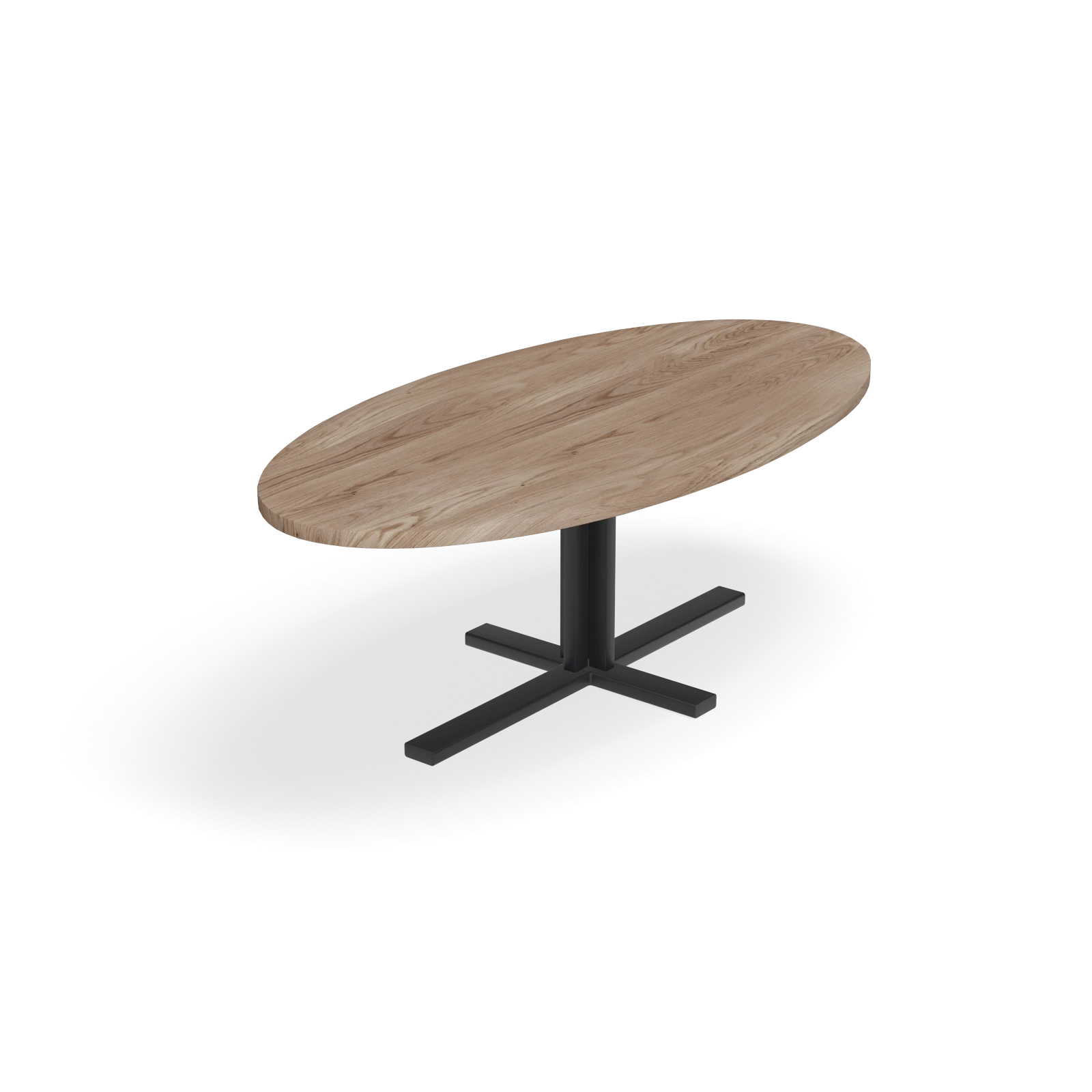 Eettafel Kolos- Ovaal Eiken Kiezel (220x110cm)