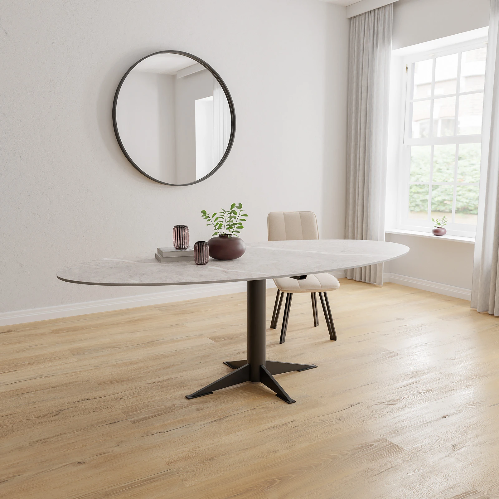 Eettafel Westfield - Ovaal Keramiek Fior Di Pesco (220x110cm)