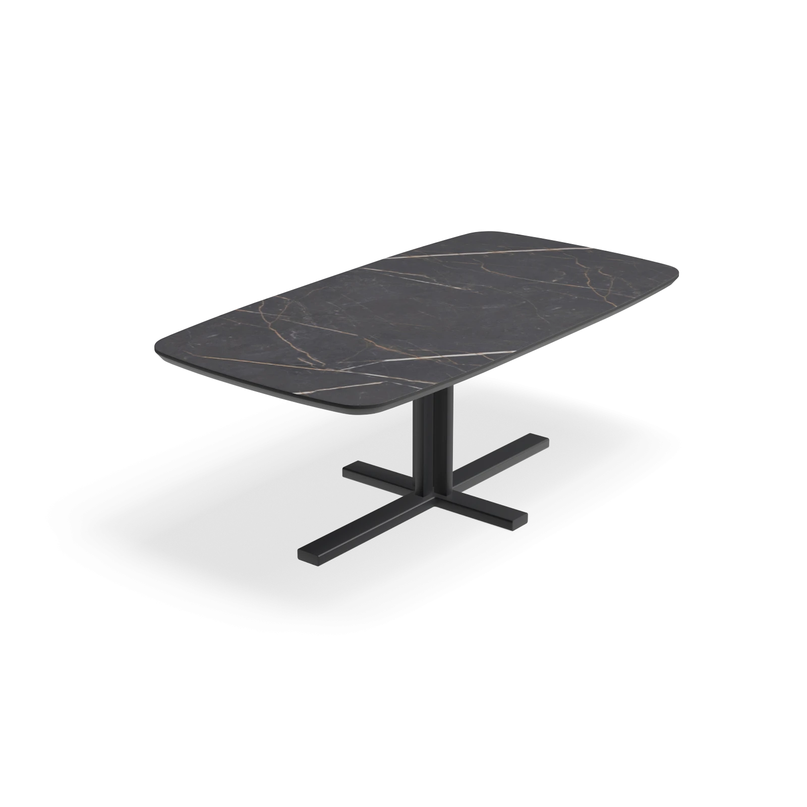Eettafel Kolos - Deens Ovaal HPL Marmerlook (200x105cm)