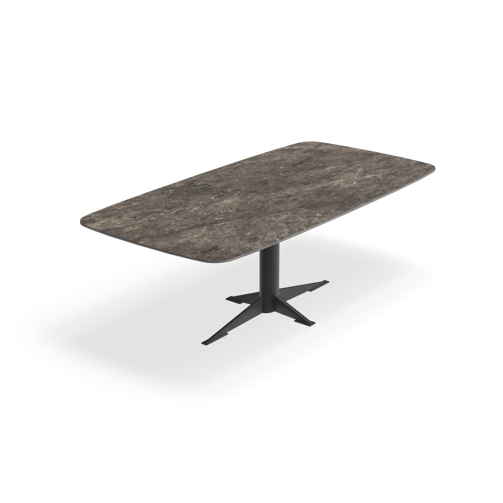 Eettafel Westfield - Deens Ovaal Keramiek Stone Look Gris du Gent Satin (220x110cm)