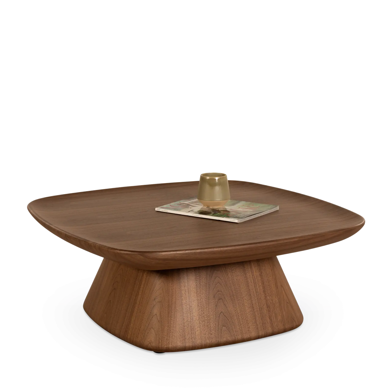 Salontafel Calum - vierkant 85x85 cm - Walnoot