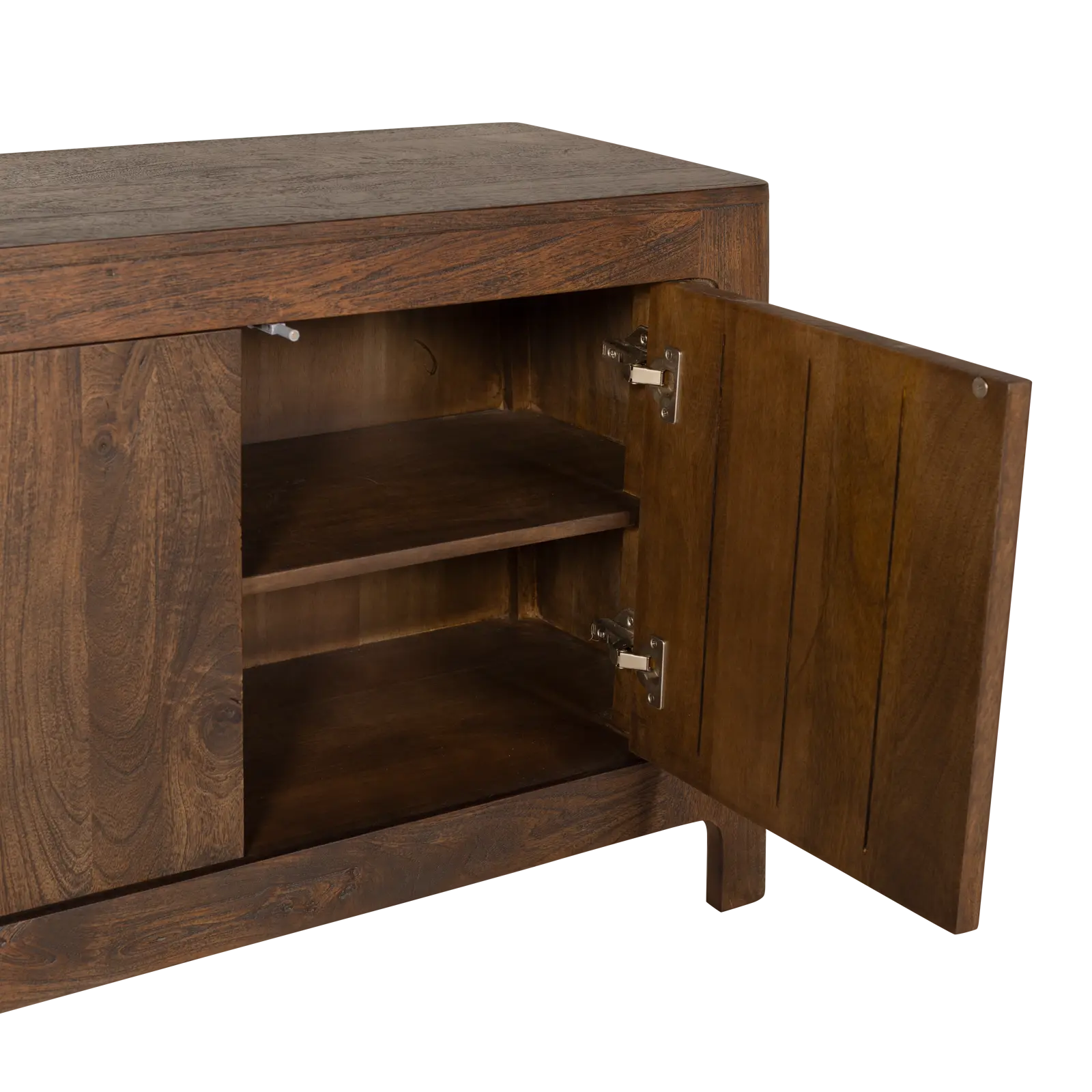 TV meubel Latara - 200 cm - Mangohout Cacao Bruin - 4 deuren
