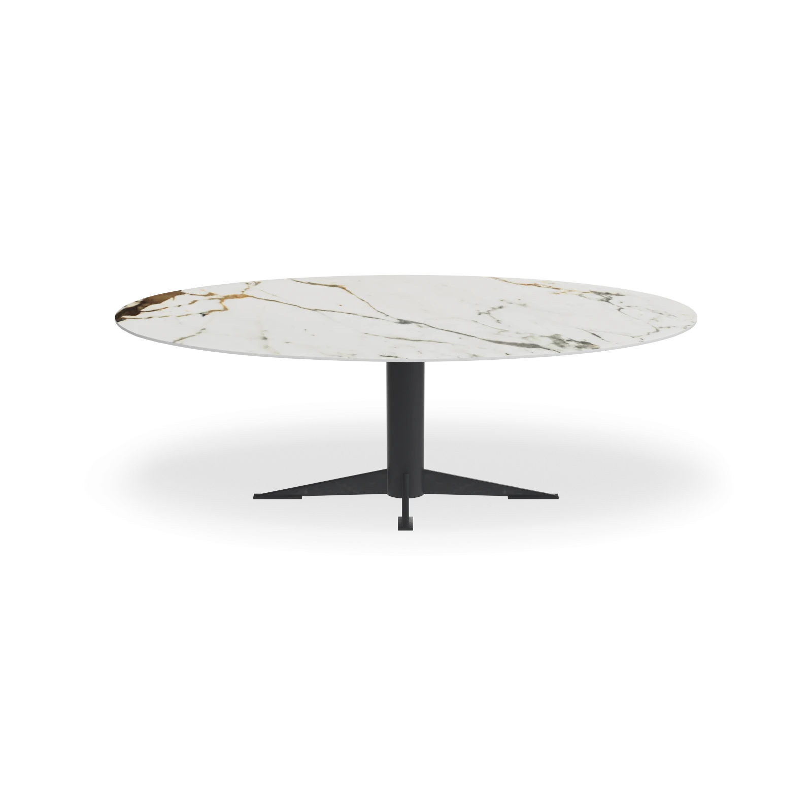 Eettafel Westfield - Ovaal Keramiek Golden White Satin (220x110cm)