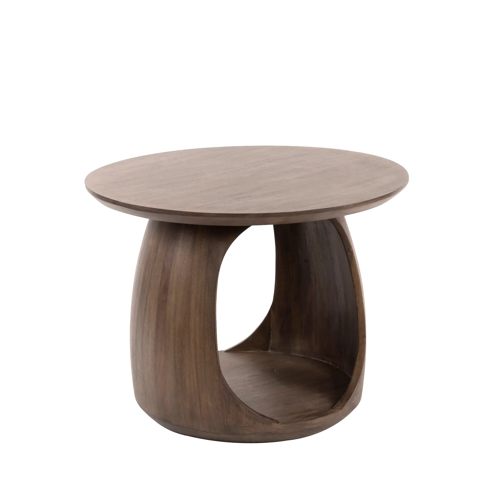Salontafel Flow Solid - rond Ø60 cm - Acacia Glaze Bruin