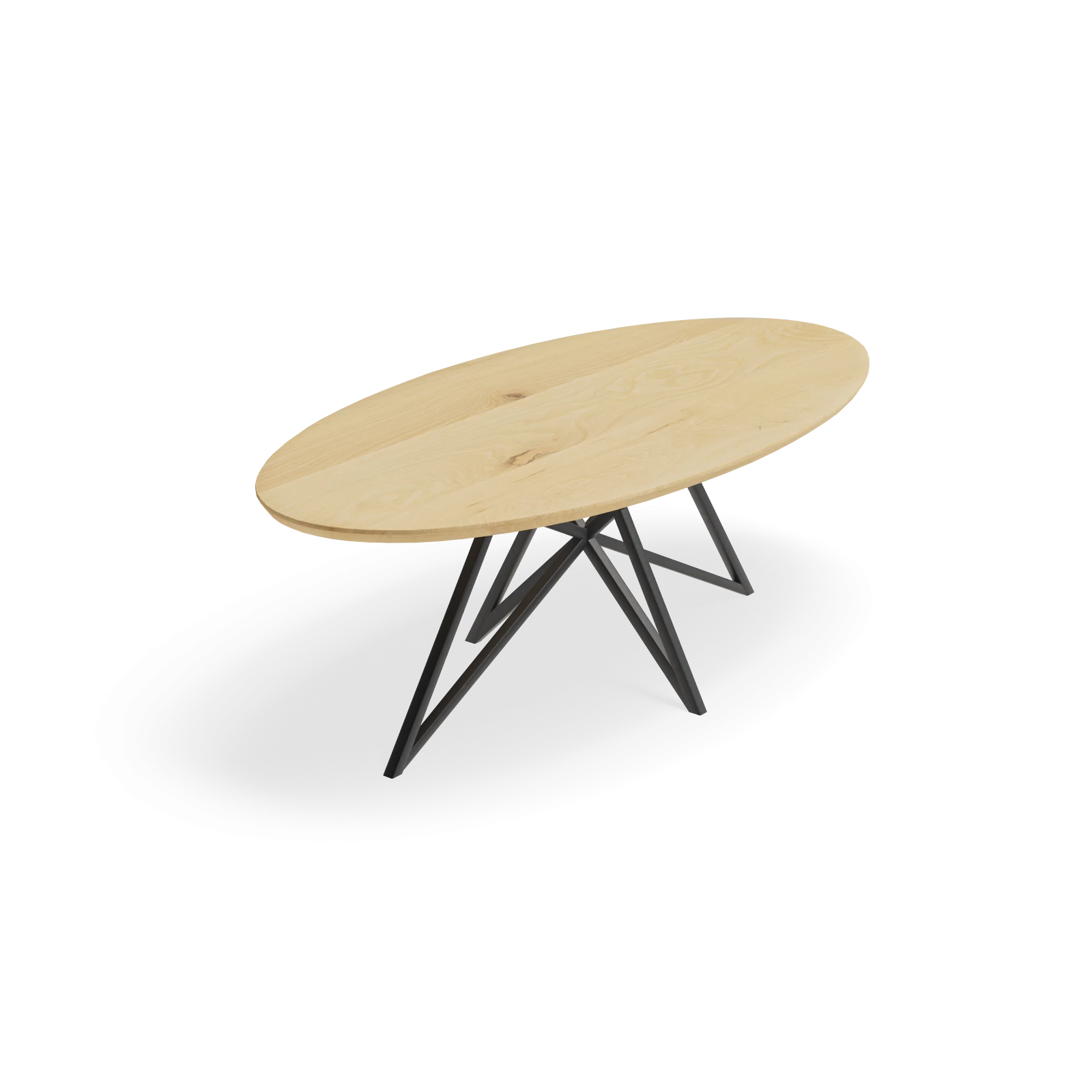 Eettafel Crosse - Ovaal Eiken Nature white (220x110cm)
