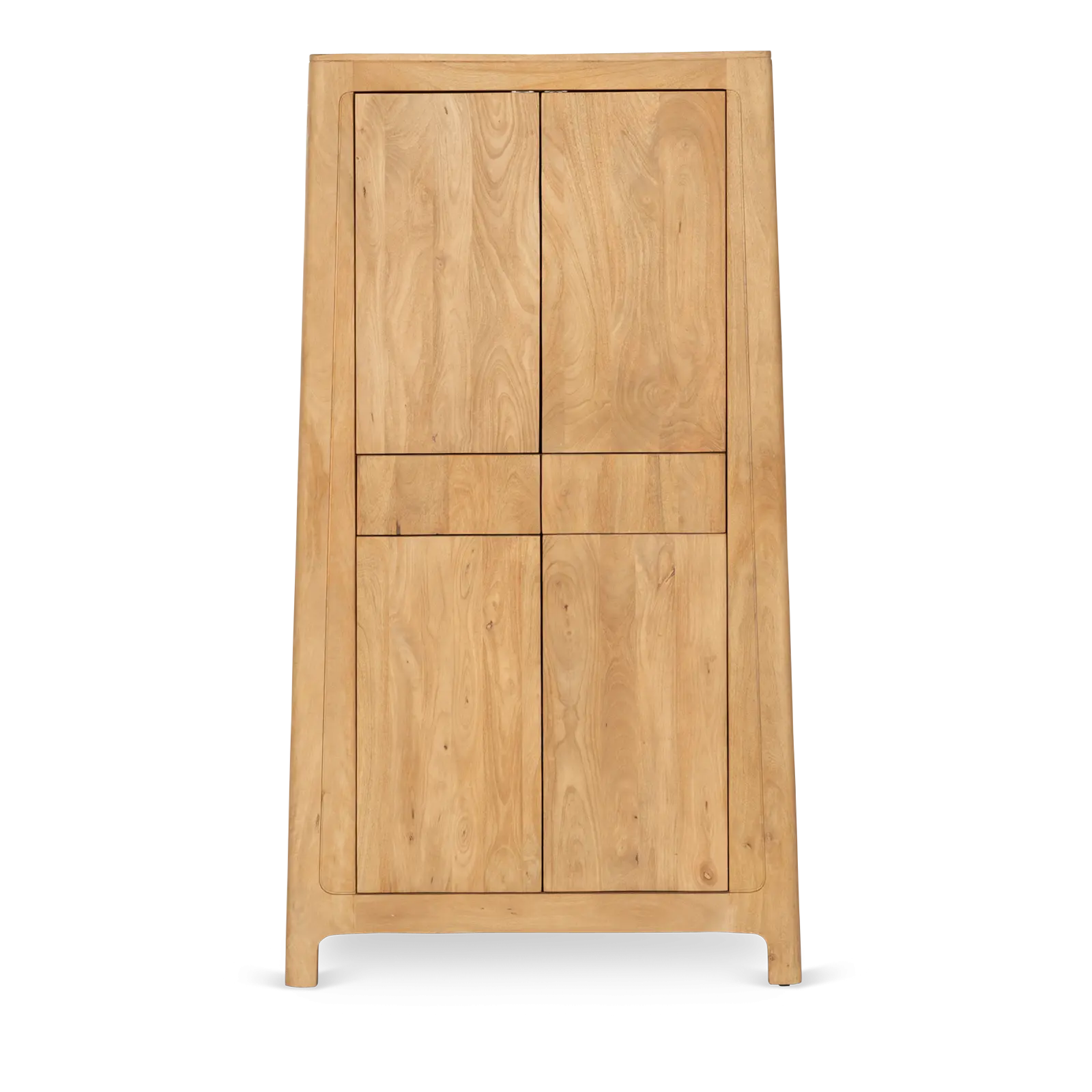 Opbergkast Latara - 100 cm - Mangohout Loom Naturel - 4 deuren