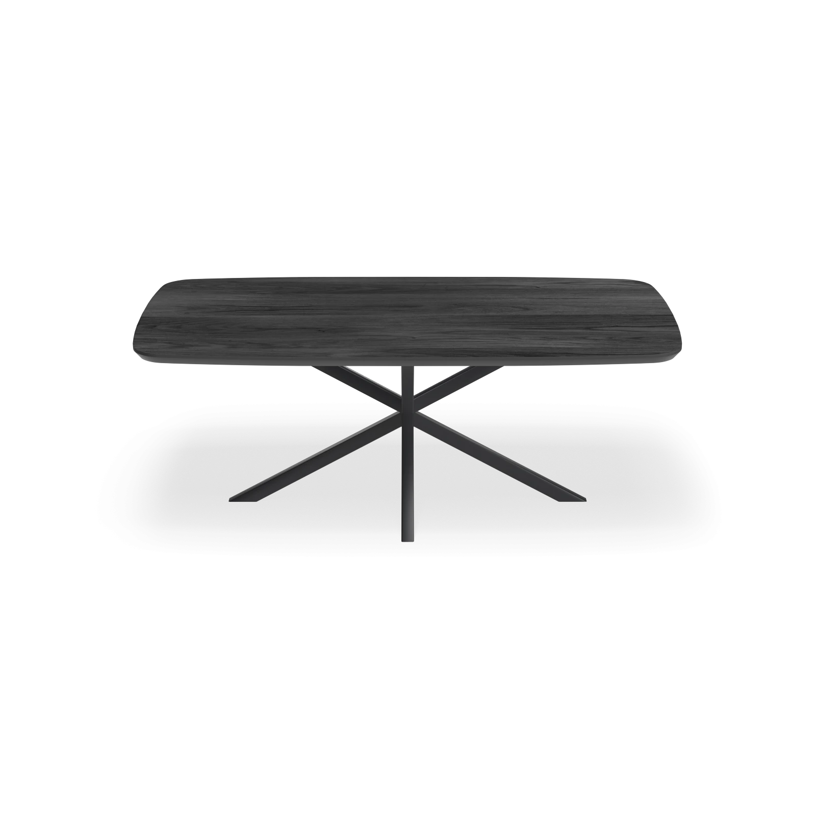 Eettafel North - Deens Ovaal HPL Houtlook zwart (200x105cm)