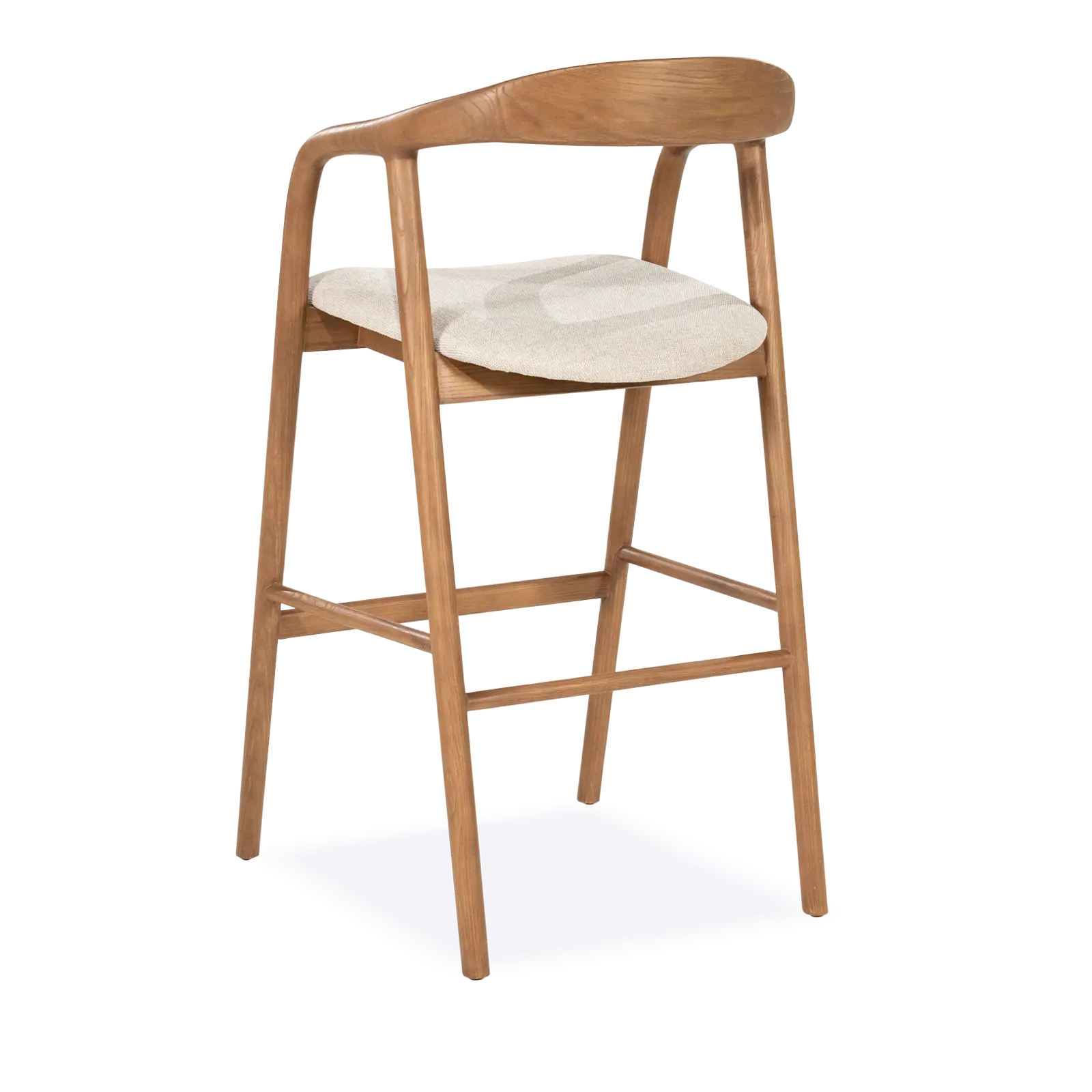 Barstoel Rayven - zithoogte 75 cm - Essenhout Lichtbruin