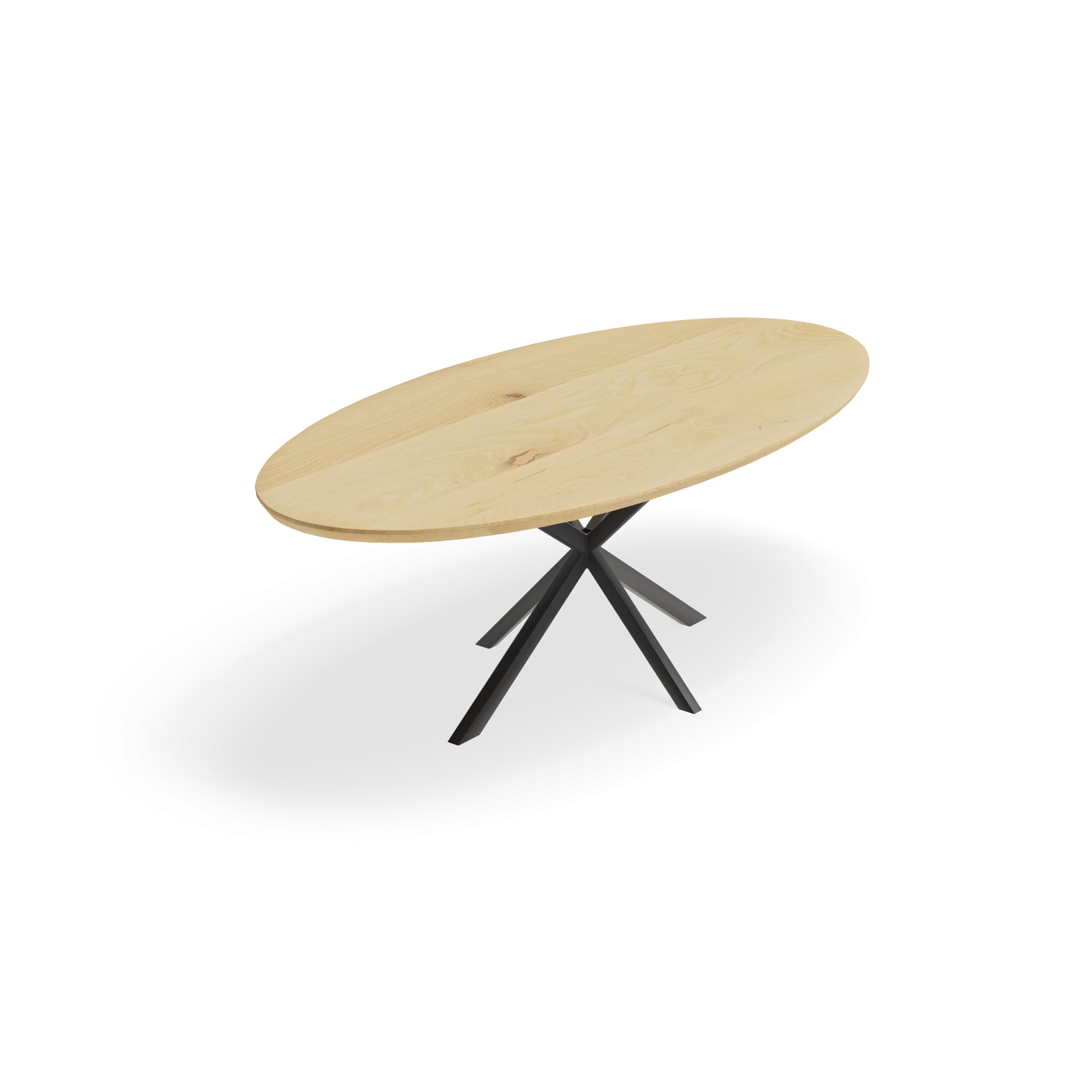 Eettafel North - Ovaal Eiken Nature White (220x110cm)