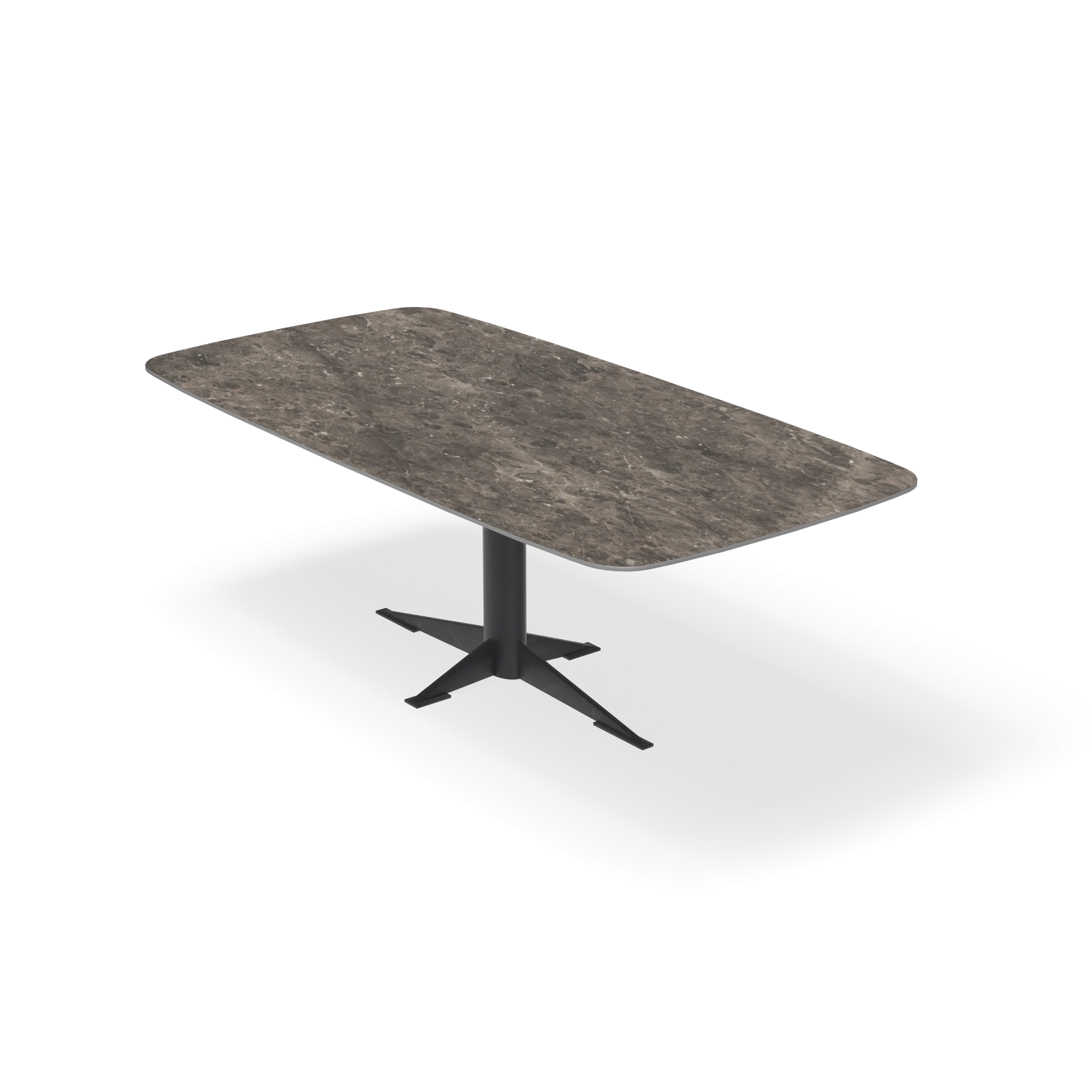 Eettafel Westfield - Deens Ovaal Keramiek Stone Look Gris du Gent Satin (220x110cm)