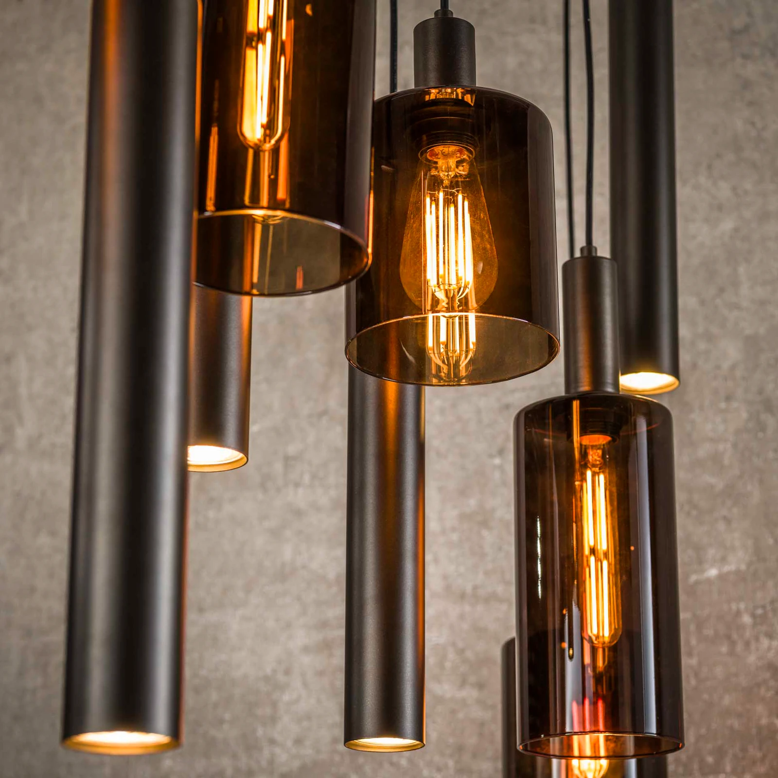 Hanglamp Sepiora (5+4 lichts) - Sienna Bruin